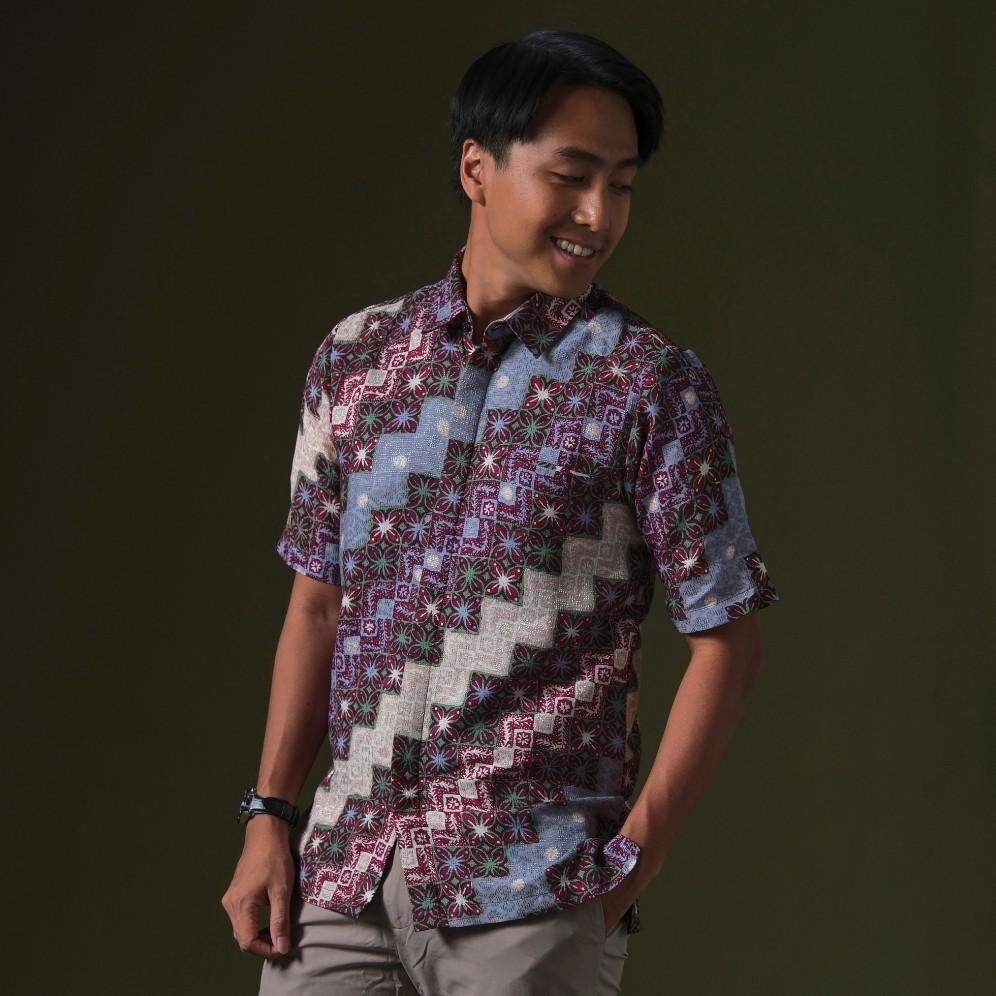 Dance - Mandalas Premium Men's Short Sleeve Batik Shirt
