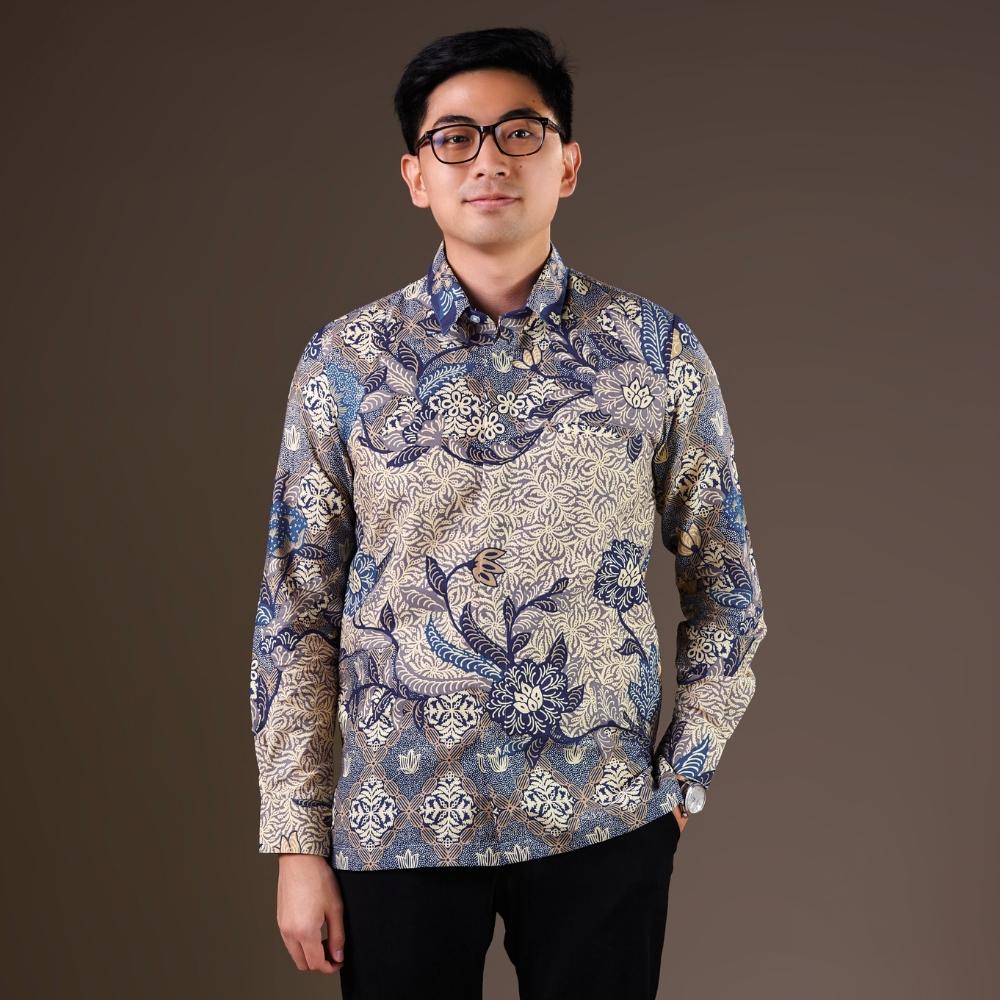 Blater - Mandalas Premium Men's Long Sleeve Batik Shirt