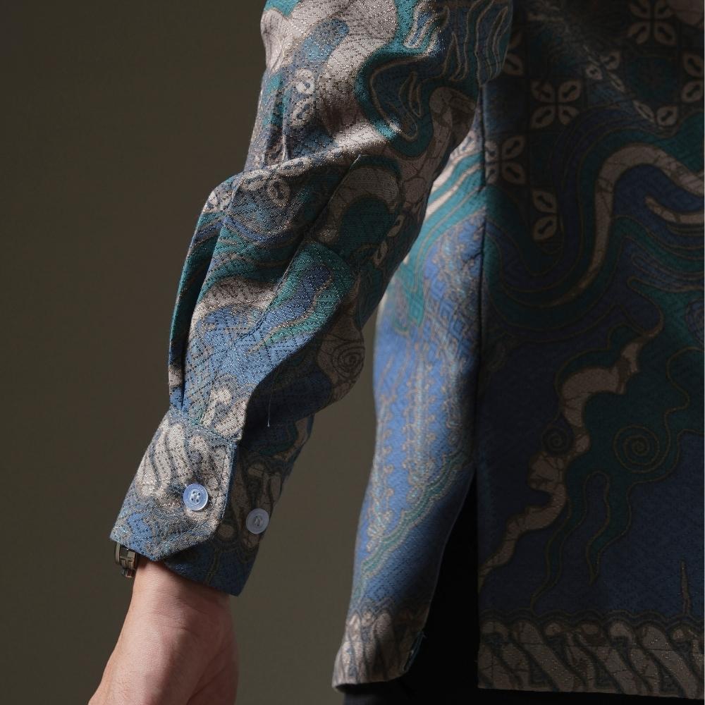 Fireblu - Mandalas Premium Men's Long Sleeve Batik Shirt