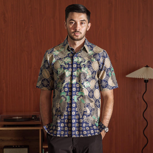 Oxalis - Mandalas Kemeja Batik Pria Premium Lengan Pendek
