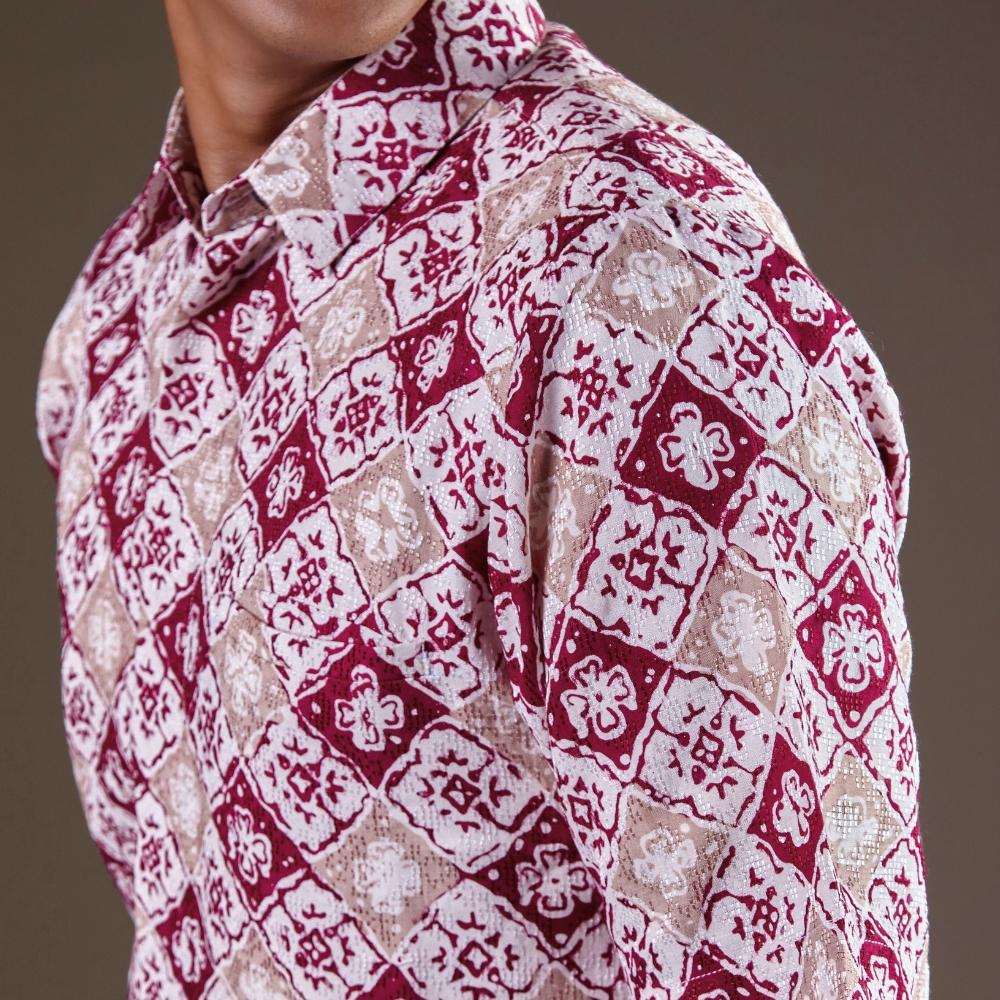 Savino - Mandalas Premium Men's Short Sleeve Batik Shirt