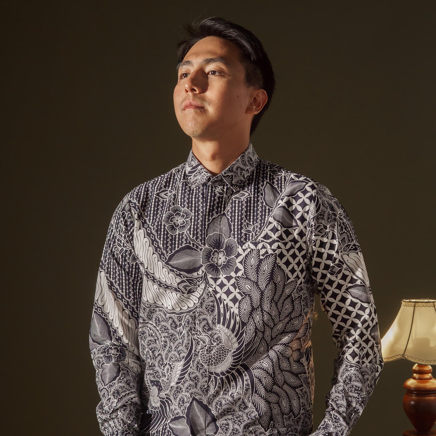 Rajawali - Mandalas Premium Men's Long Sleeve Batik Shirt