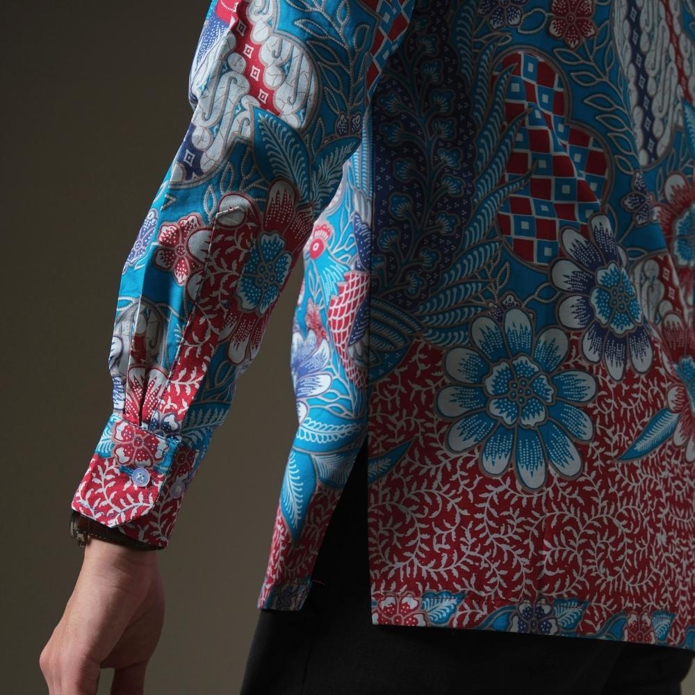 Vantelo - Mandalas Premium Men's Long Sleeve Batik Shirt