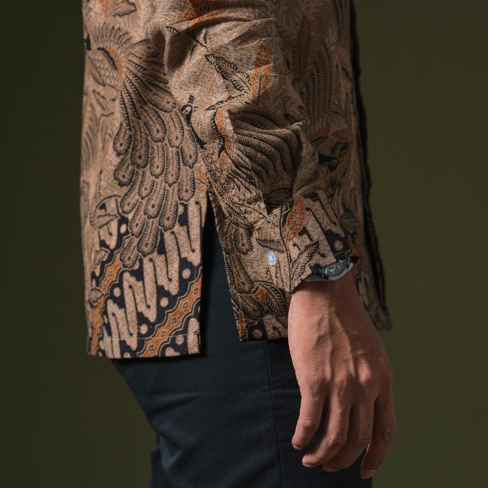 Casuari - Mandalas Premium Men's Long Sleeve Batik Shirt