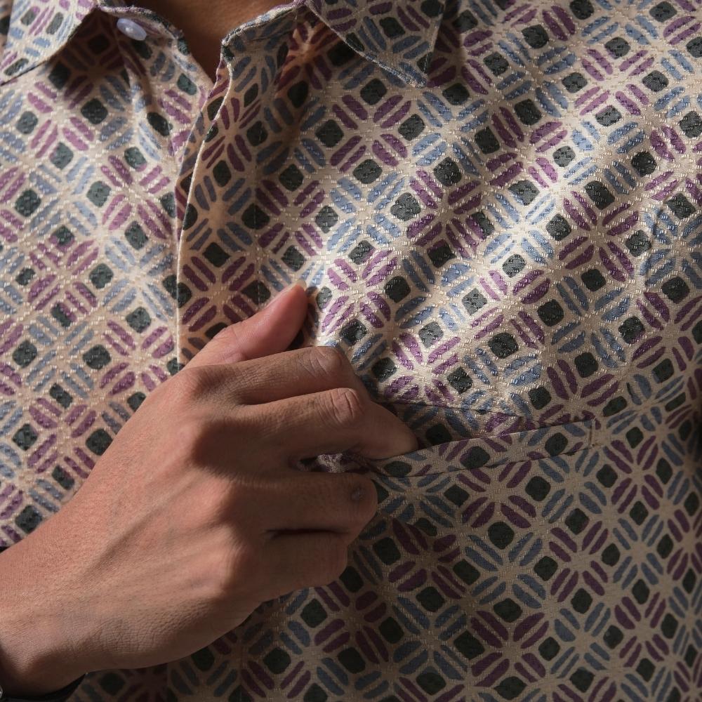 Gavi - Mandalas Premium Men's Short Sleeve Batik Shirt