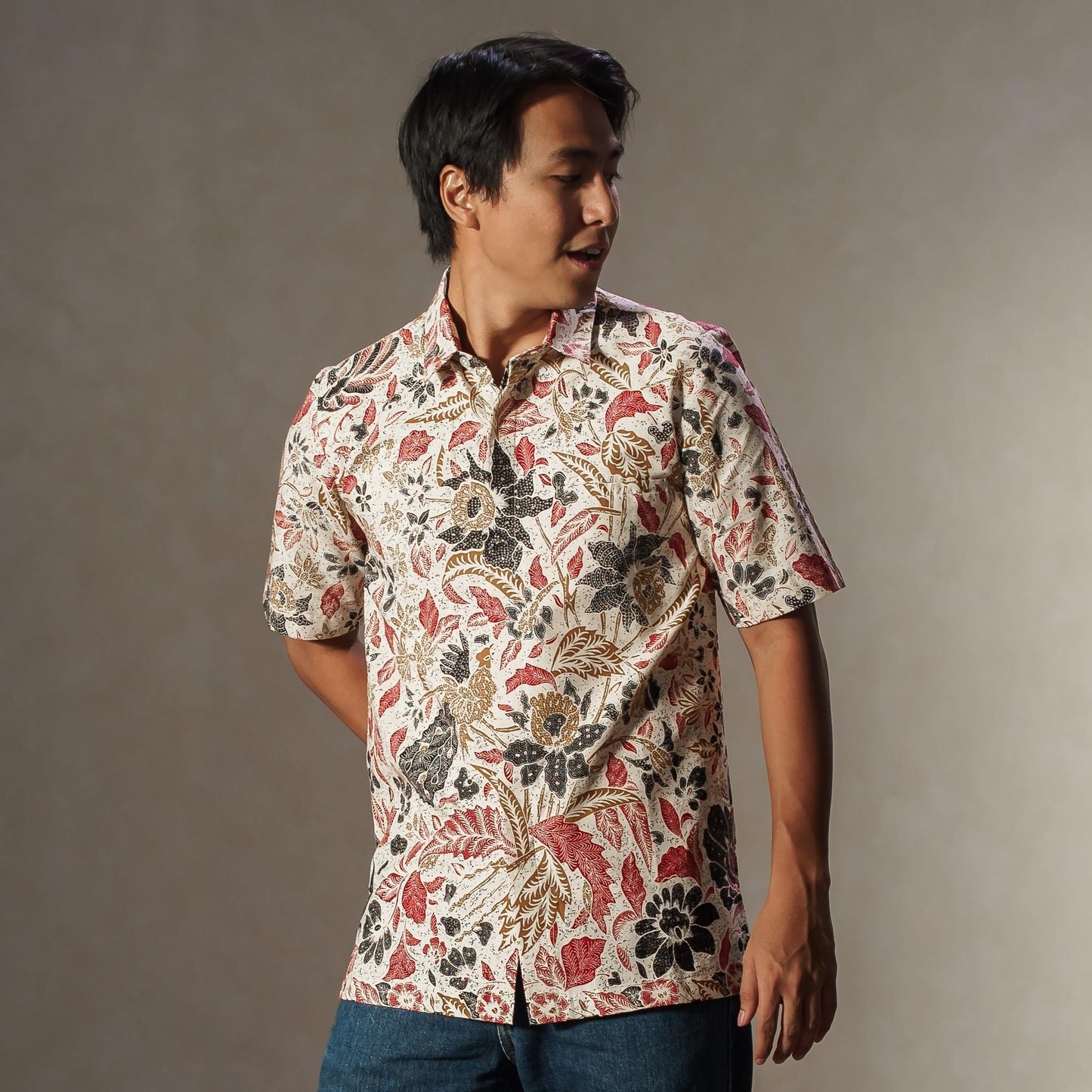 Nutama - Mandalas Premium Men's Short Sleeve Batik Shirt
