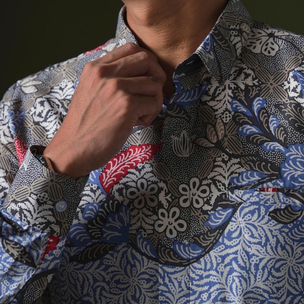 Bladia - Mandalas Premium Men's Long Sleeve Batik Shirt