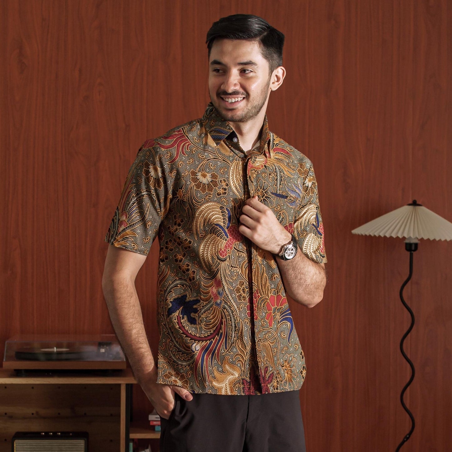 Abumo - Mandalas Kemeja Batik Pria Premium Lengan Pendek