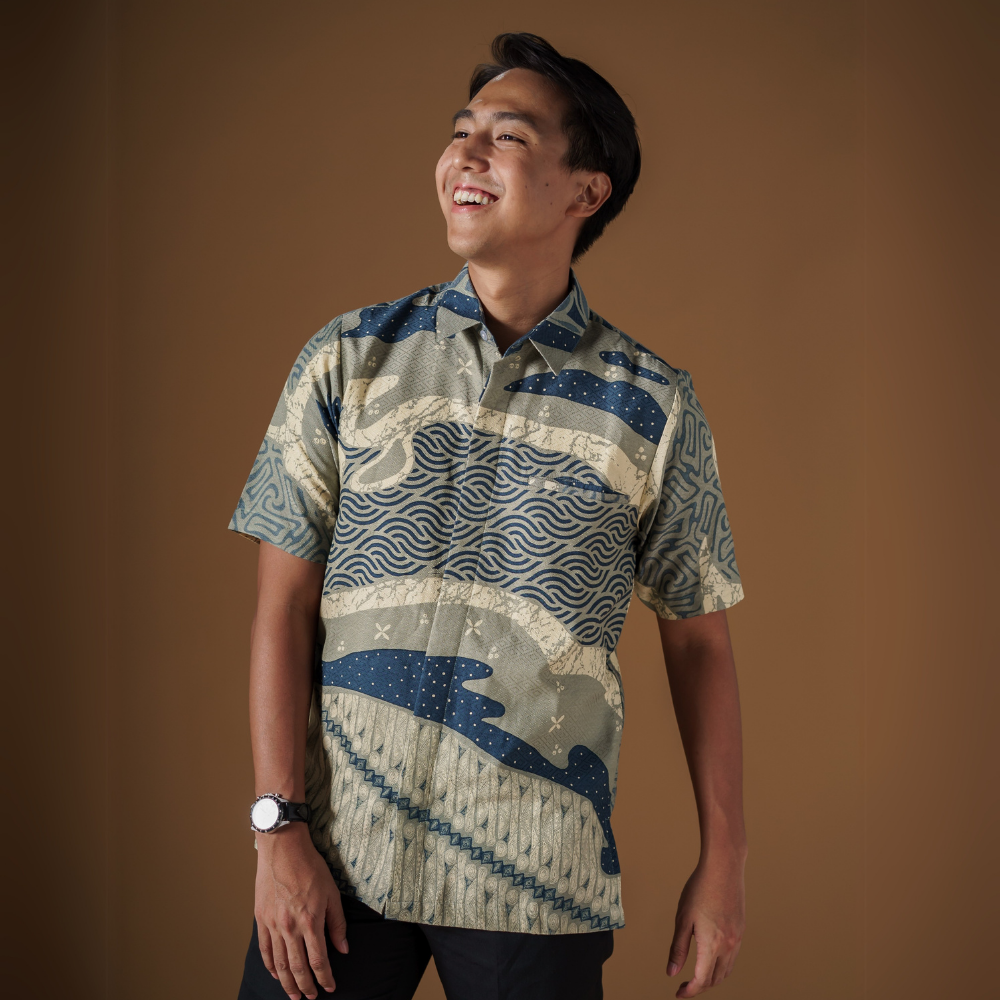 Cidane - Mandalas Premium Men's Short Sleeve Batik Shirt