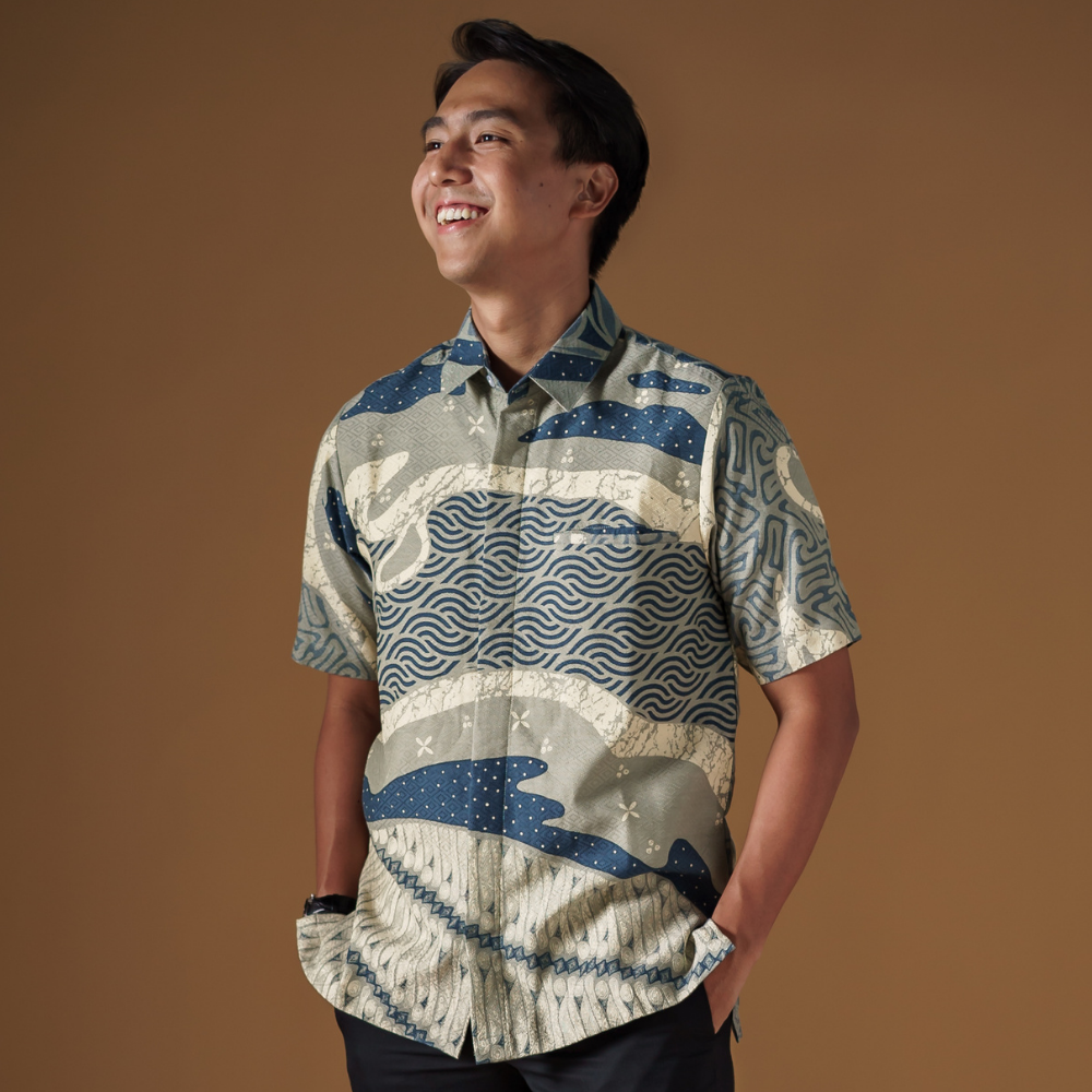 Cidane - Mandalas Premium Men's Short Sleeve Batik Shirt