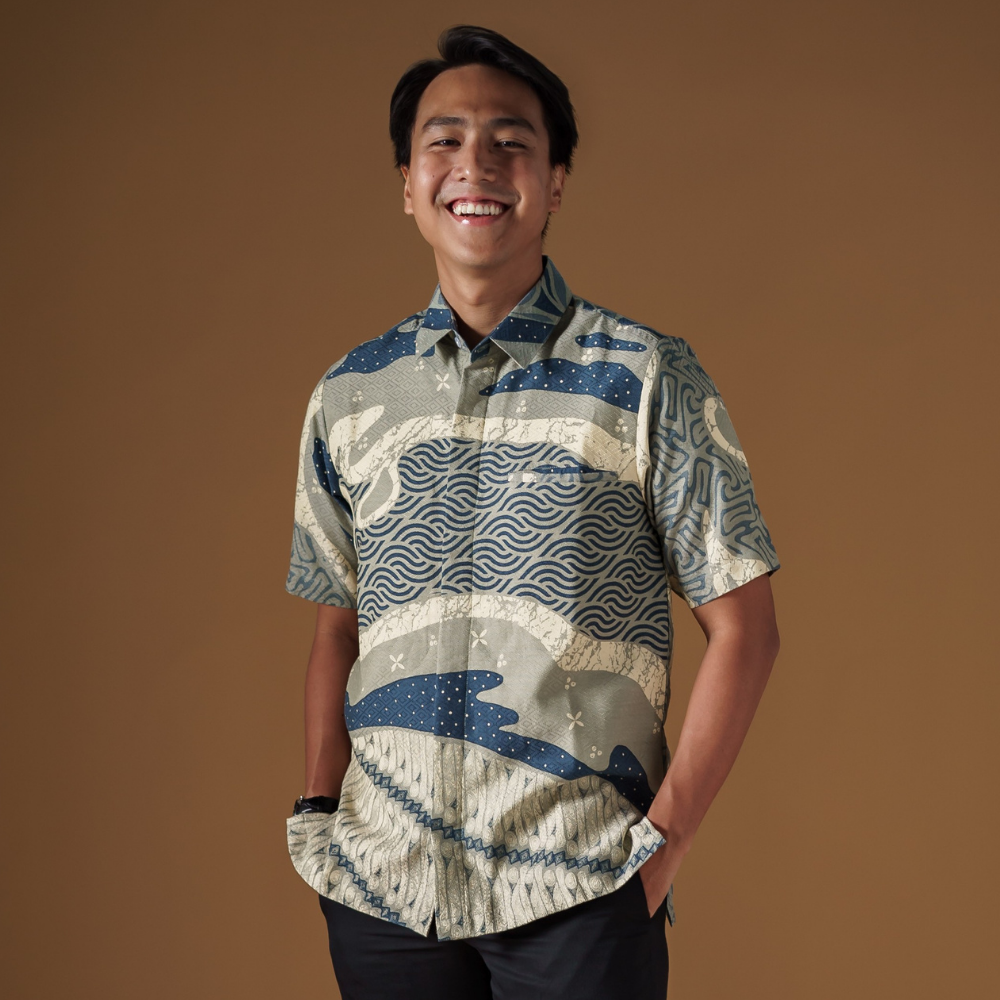 Cidane - Mandalas Premium Men's Short Sleeve Batik Shirt