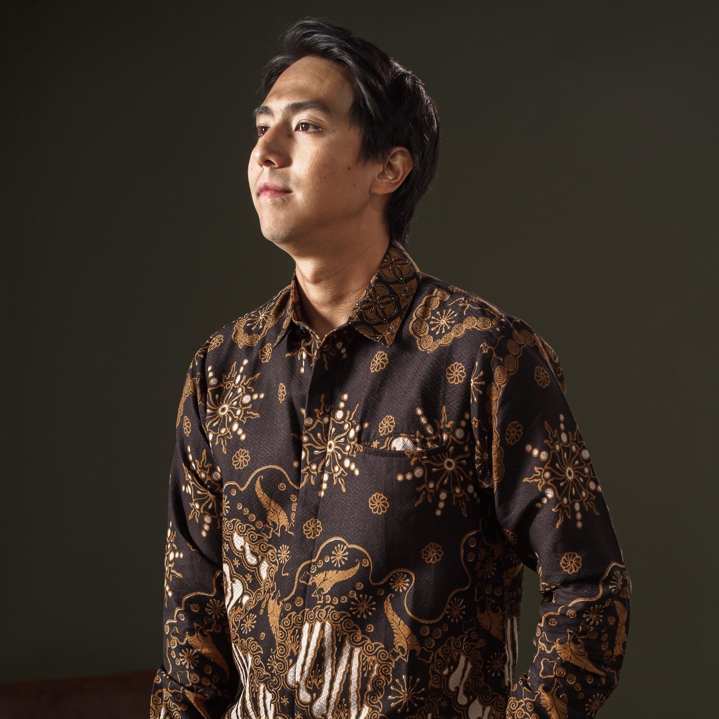 Delvidian - Mandalas Premium Men's Long Sleeve Batik Shirt