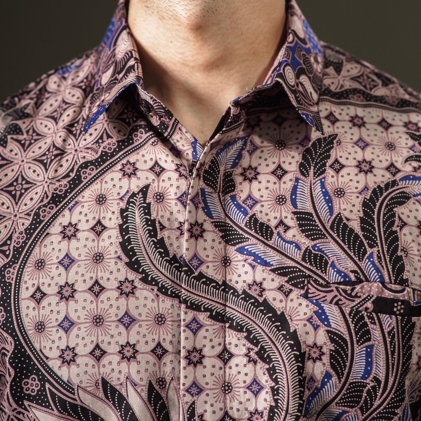 Meikasa - Mandalas Premium Men's Long Sleeve Batik Shirt