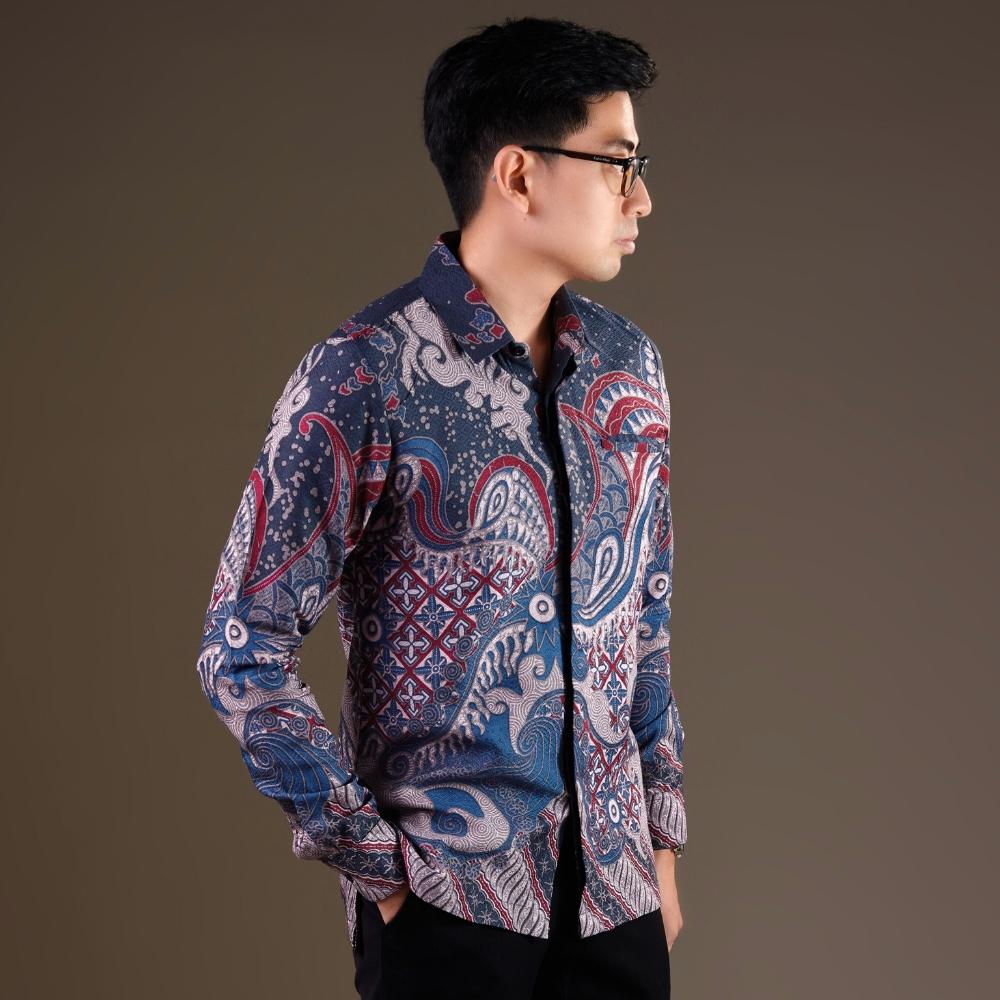 Yumatos - Mandalas Premium Men's Long Sleeve Batik Shirt