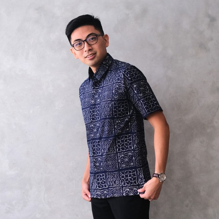 Wakaru - Mandalas Premium Men's Short Sleeve Batik Shirt