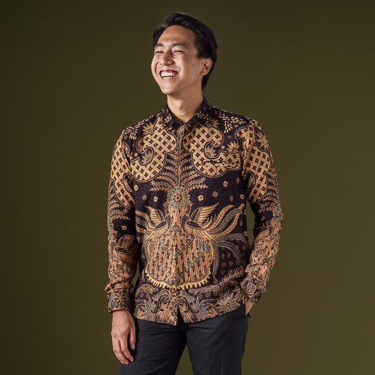 Matenero - Mandalas Kemeja Batik Pria Premium Lengan Panjang
