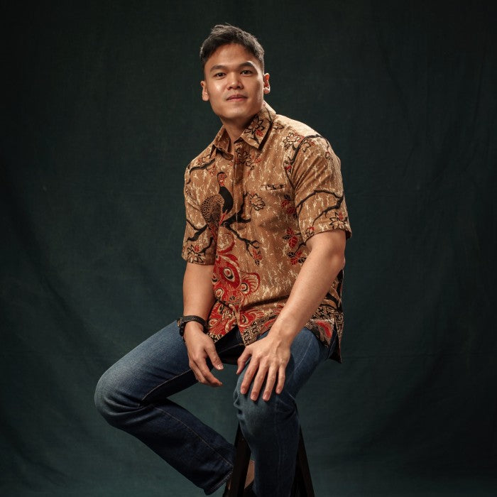 Baratit - Mandalas Men's Short Sleeve Batik Shirt