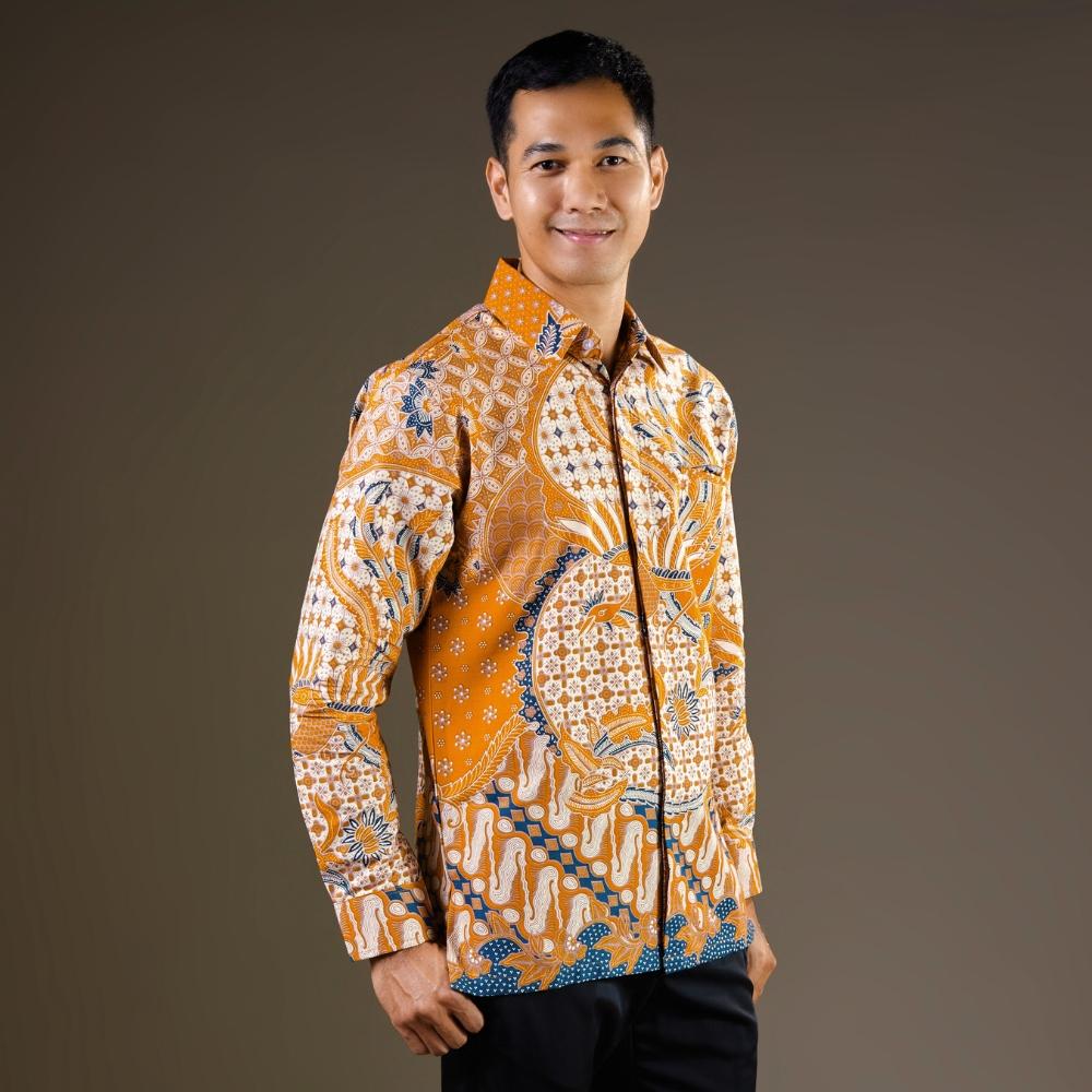 Meirine - Mandalas Premium Men's Long Sleeve Batik Shirt