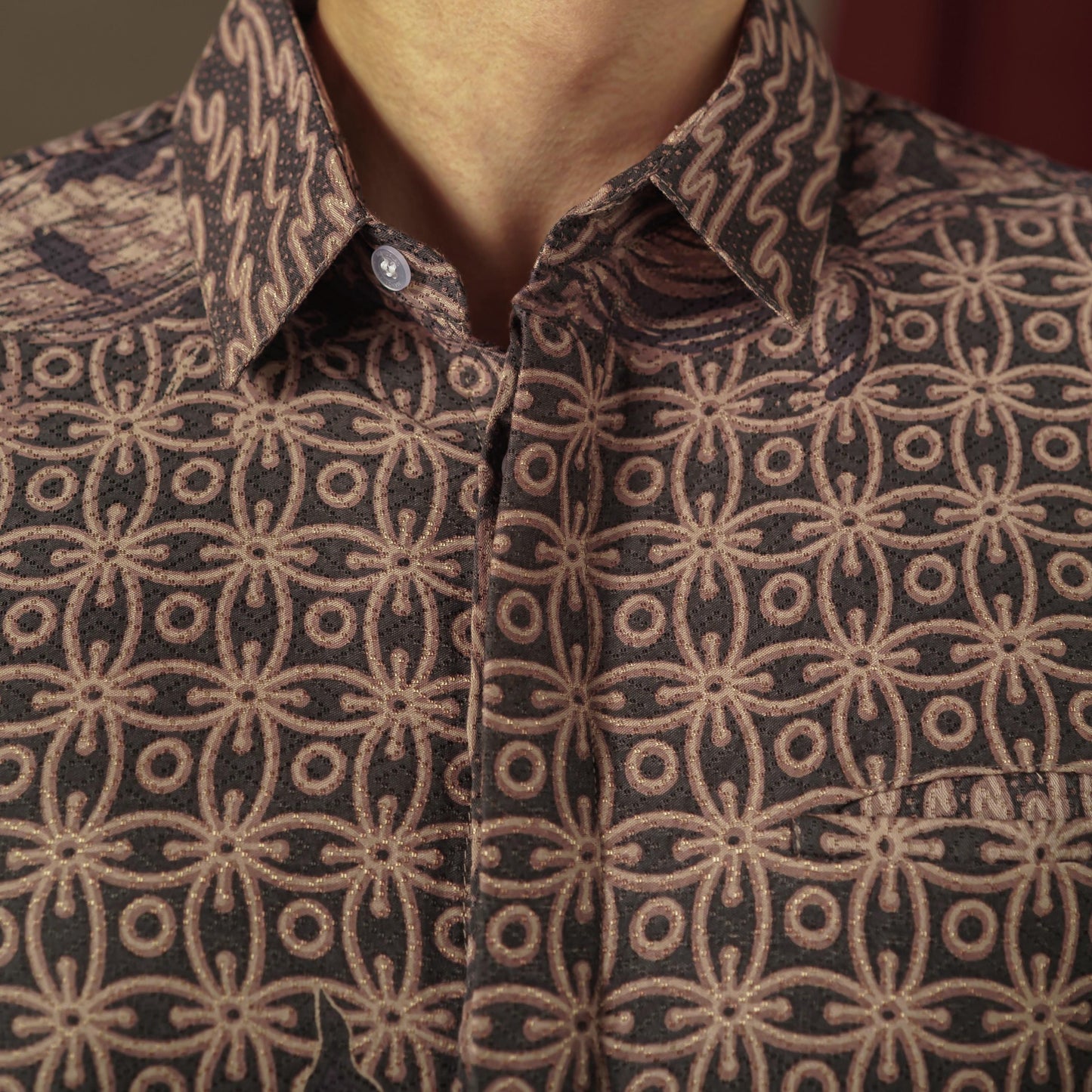 Yala - Mandalas Premium Men's Long Sleeve Batik Shirt
