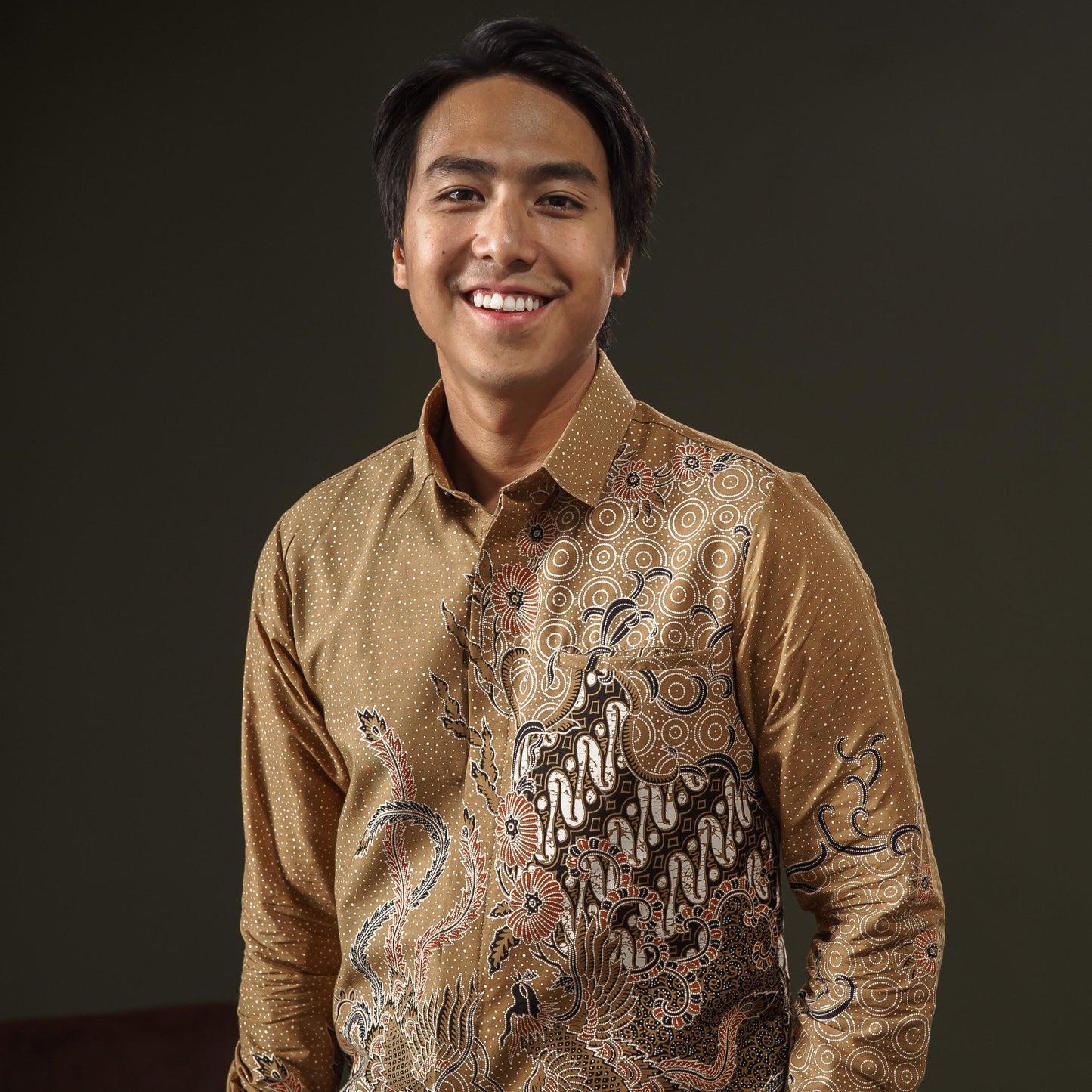 Tojaya - Mandalas Premium Men's Long Sleeve Batik Shirt