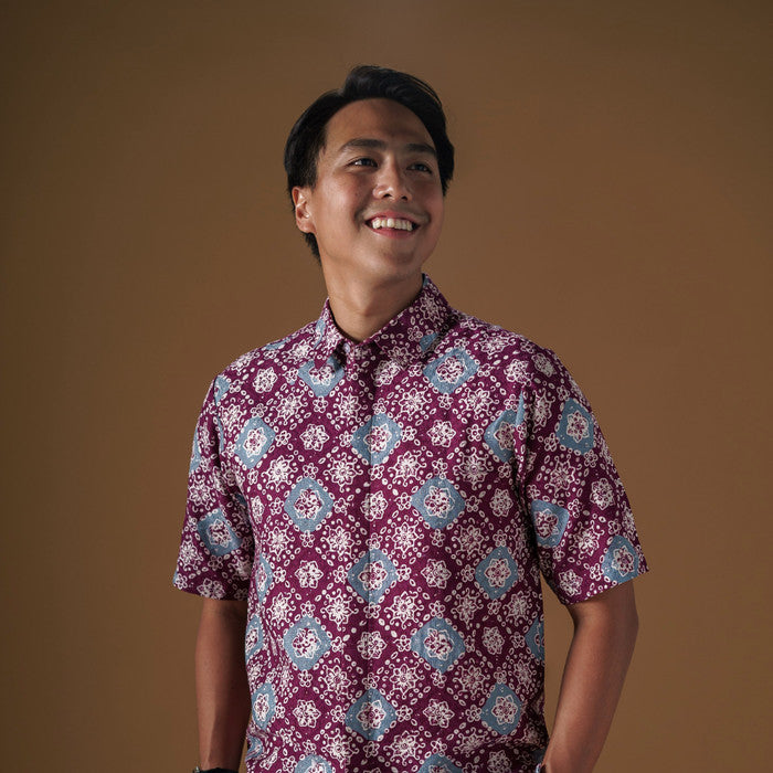 Merlo - Mandalas Premium Men's Short Sleeve Batik Shirt