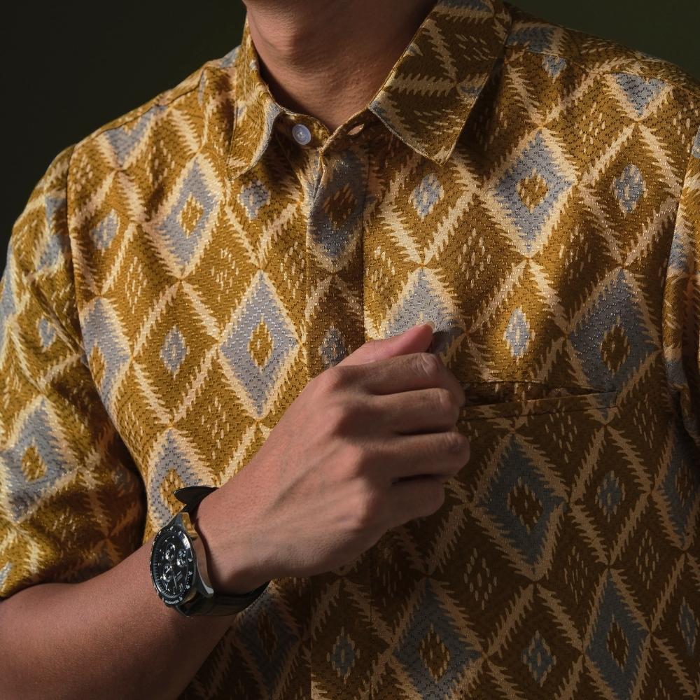 Tumas - Mandalas Premium Men's Short Sleeve Batik Shirt