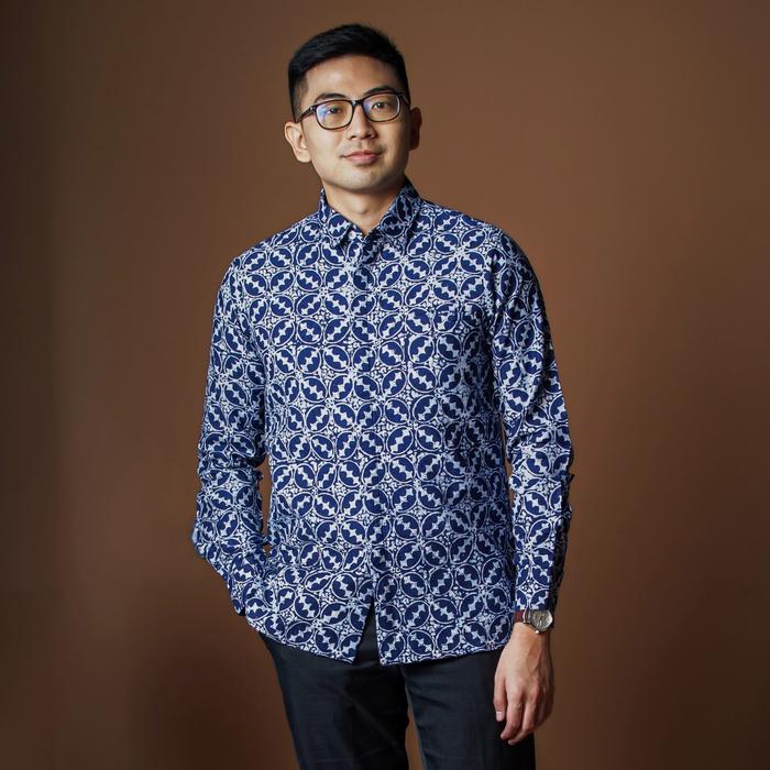 Lavite - Mandalas Premium Men's Long Sleeve Batik Shirt