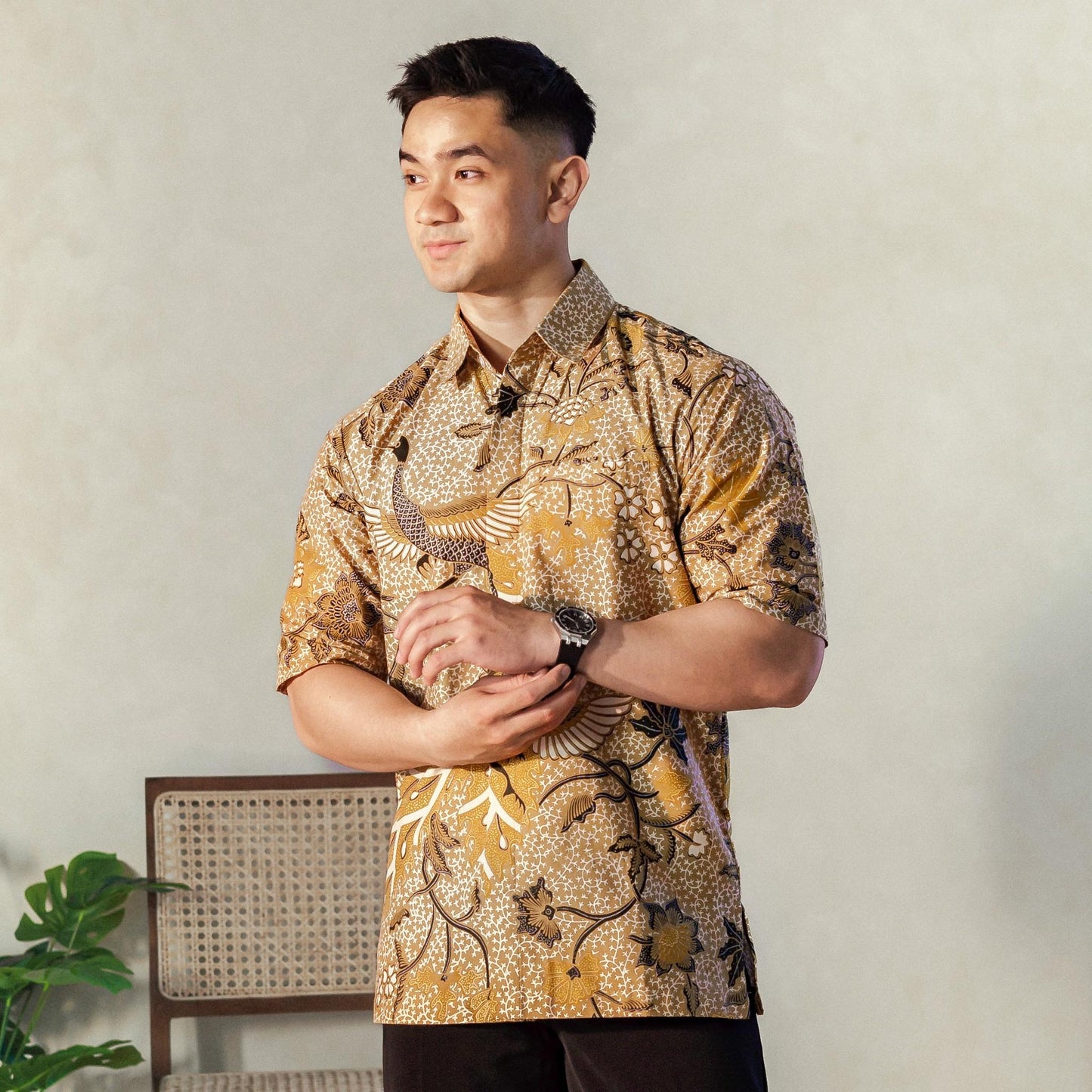 Trimangun - Mandalas Premium Men's Short Sleeve Batik Shirt