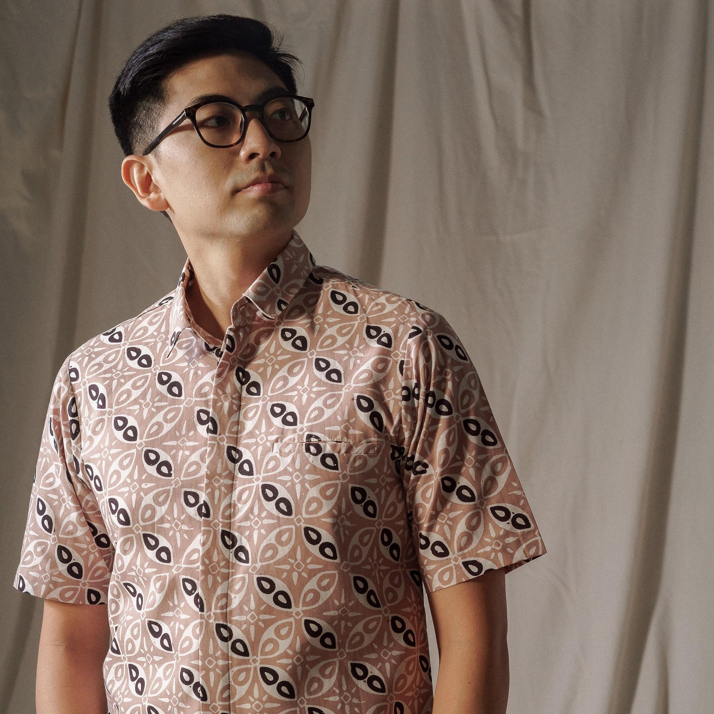 Pangrango - Mandalas Premium Men's Short Sleeve Batik Shirt