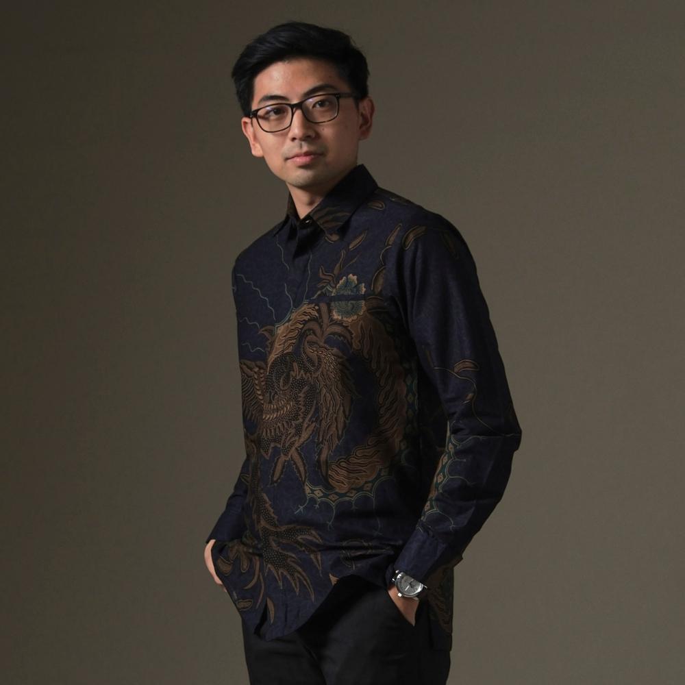 Grandavi - Mandalas Premium Men's Long Sleeve Batik Shirt