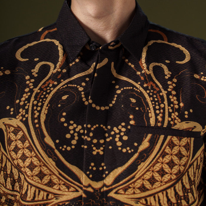 Suri - Mandalas Premium Men's Long Sleeve Batik Shirt