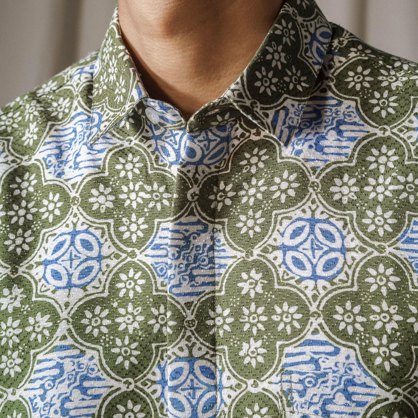 Regia - Mandalas Premium Men's Short Sleeve Batik Shirt