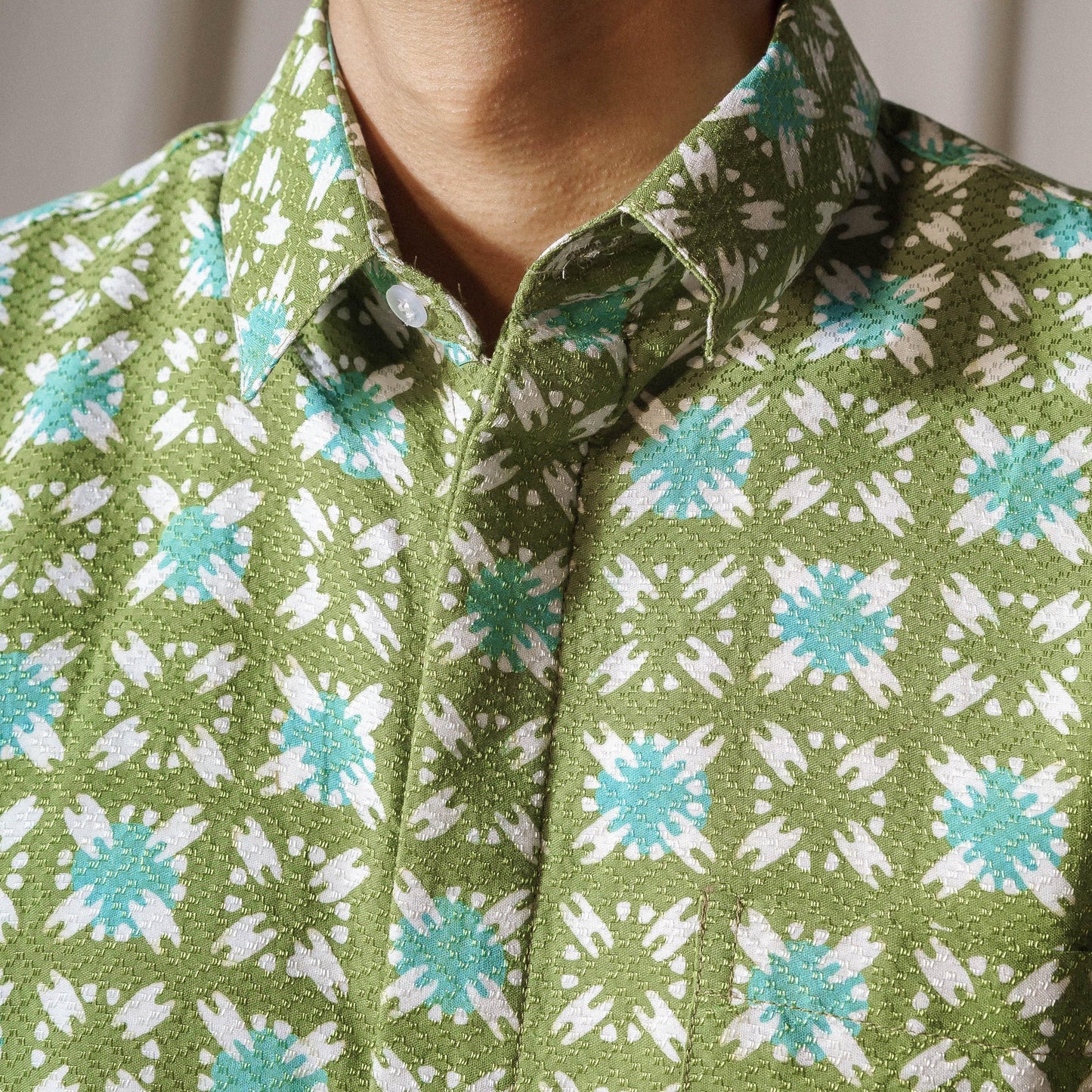 Astero - Mandalas Premium Men's Short Sleeve Batik Shirt