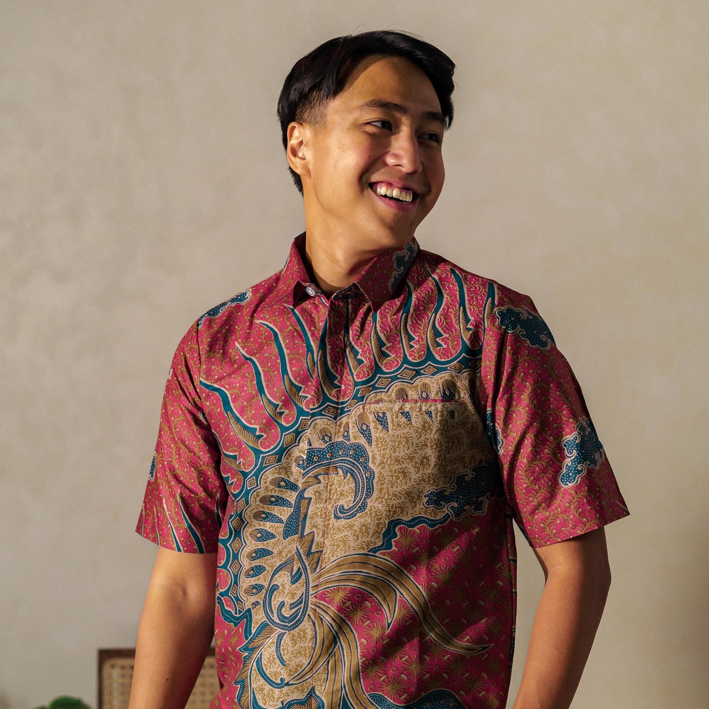 Awara - Mandalas Premium Men's Short Sleeve Batik Shirt