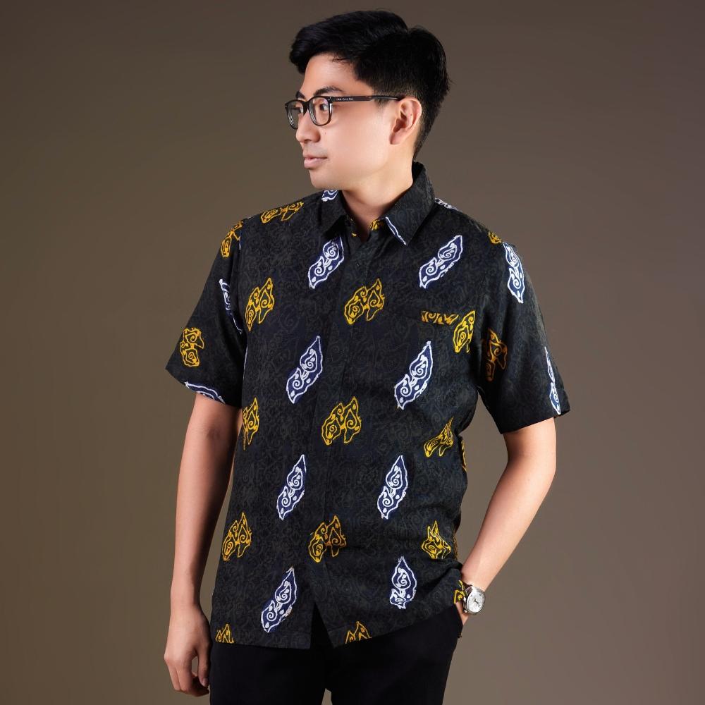 Mendari - Mandalas Premium Men's Short Sleeve Batik Shirt