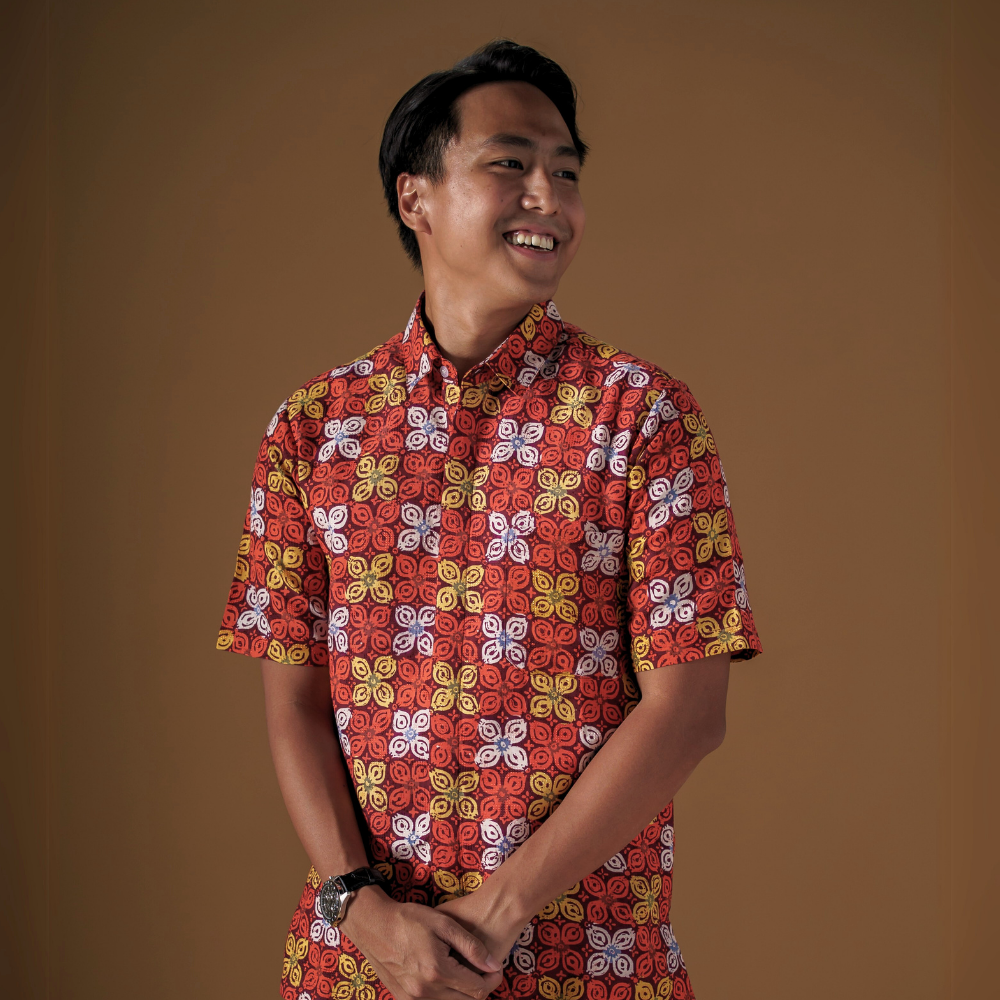 Citrus - Mandalas Premium Men's Short Sleeve Batik Shirt