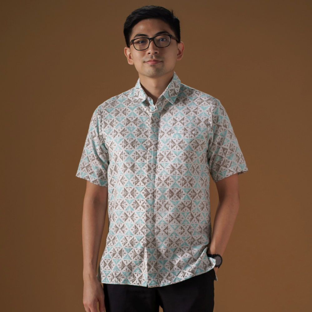 Wajika - Mandalas Kemeja Batik Pria Premium Lengan Pendek