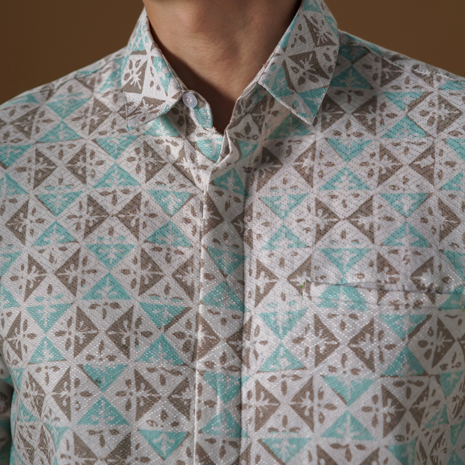 Wajika - Mandalas Kemeja Batik Pria Premium Lengan Pendek