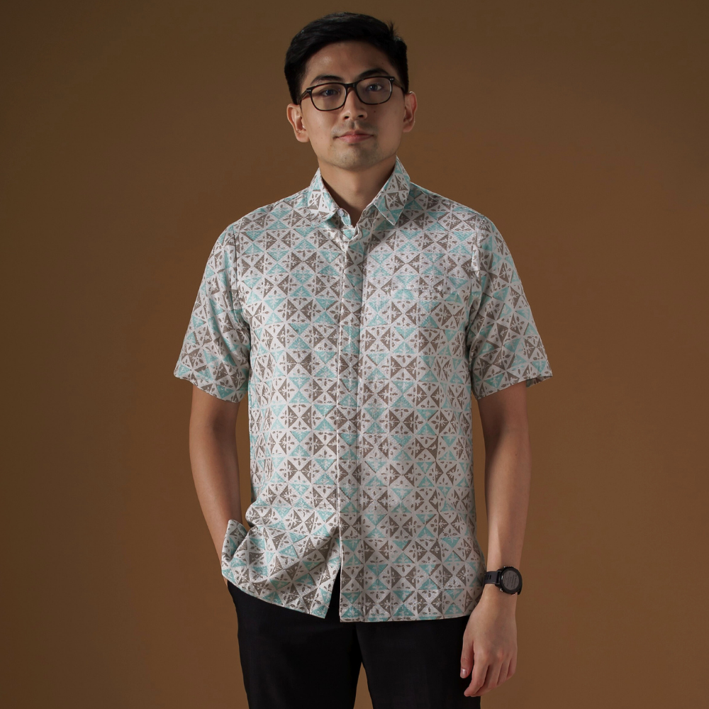 Wajika - Mandalas Kemeja Batik Pria Premium Lengan Pendek