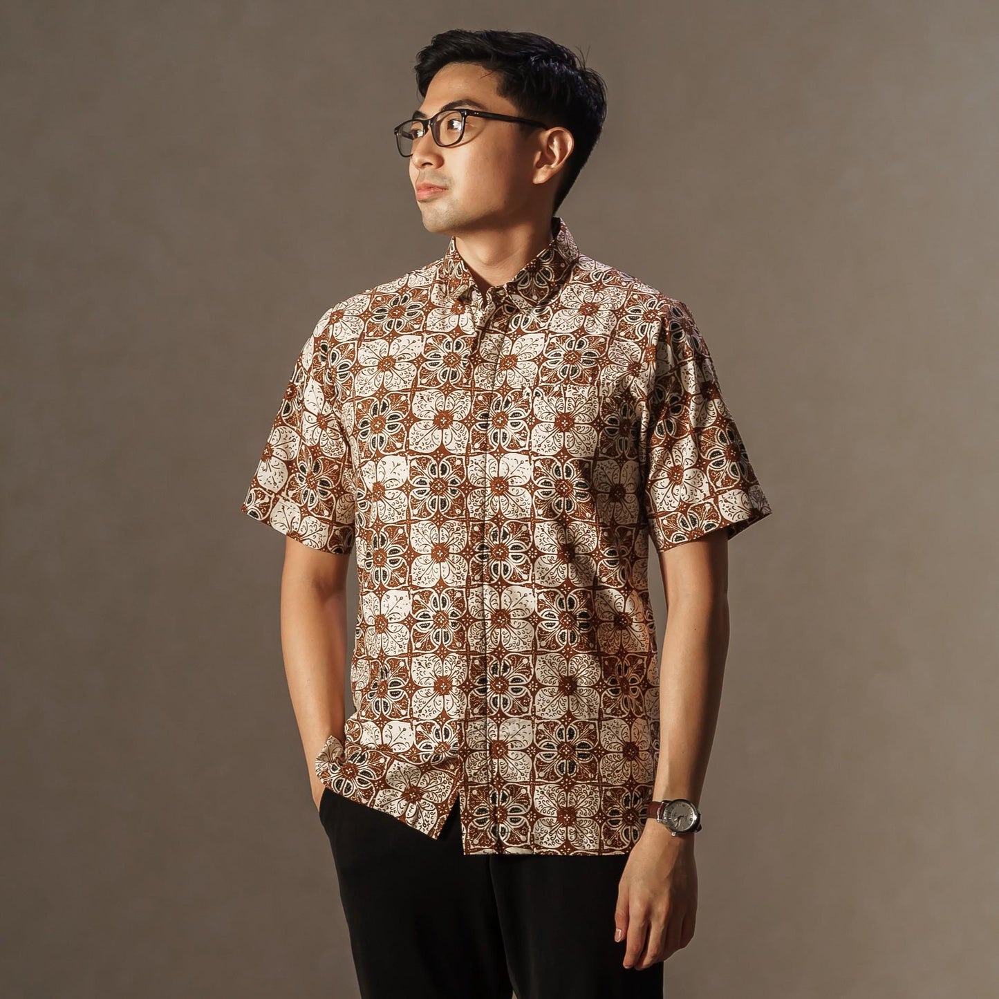 Rakapu - Mandalas Premium Men's Short Sleeve Batik Shirt