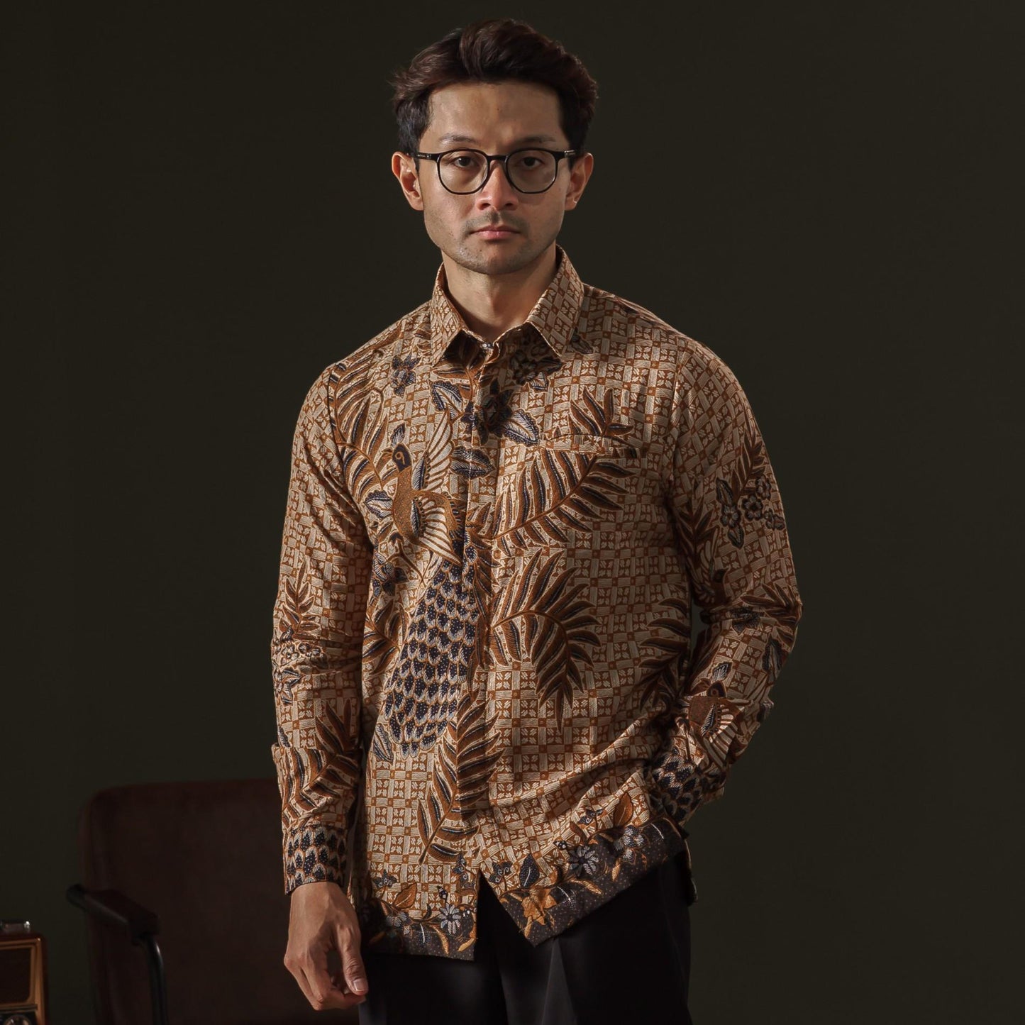 Aveclar - Mandalas Premium Men's Long Sleeve Batik Shirt