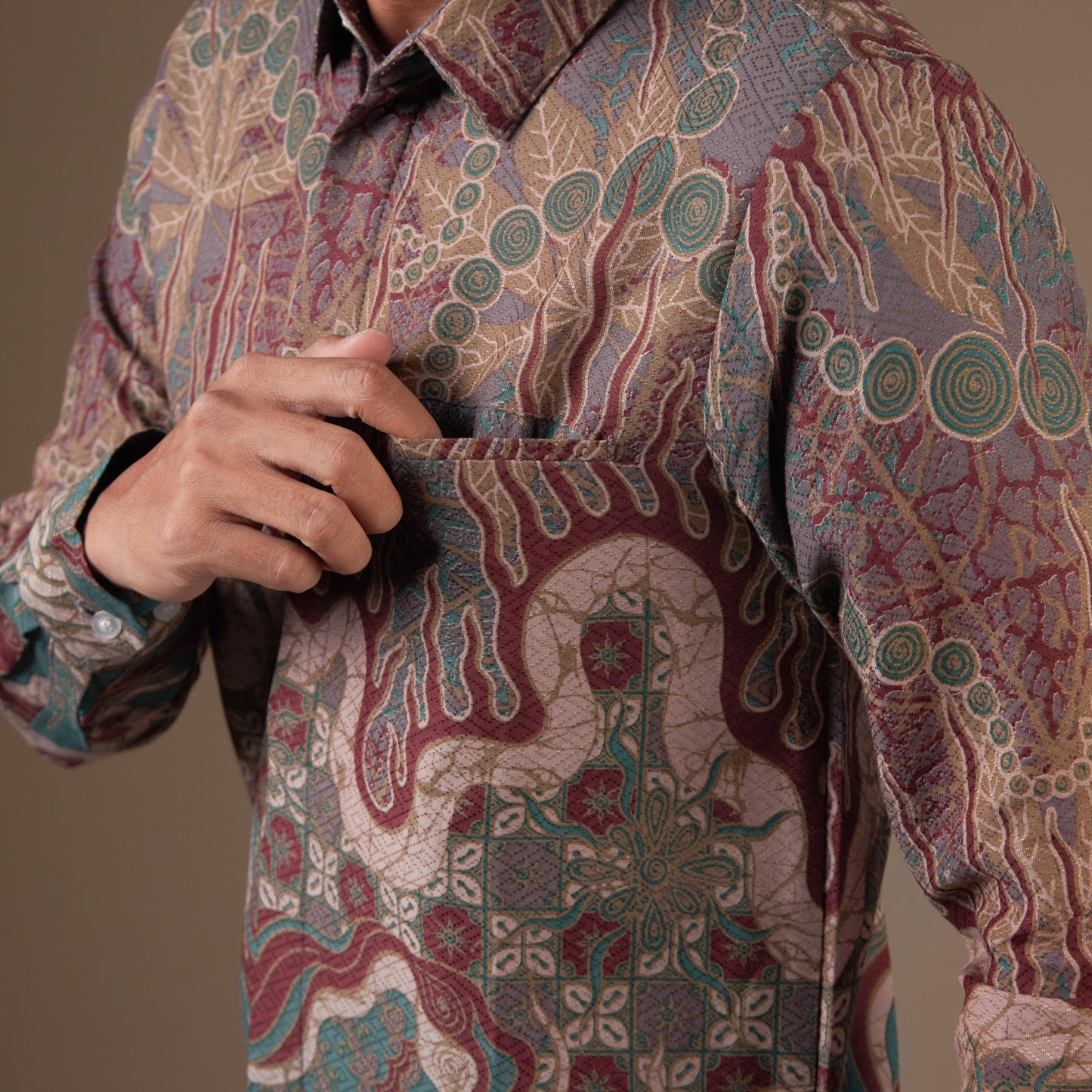 Firekan - Mandalas Kemeja Batik Pria Premium Lengan Panjang