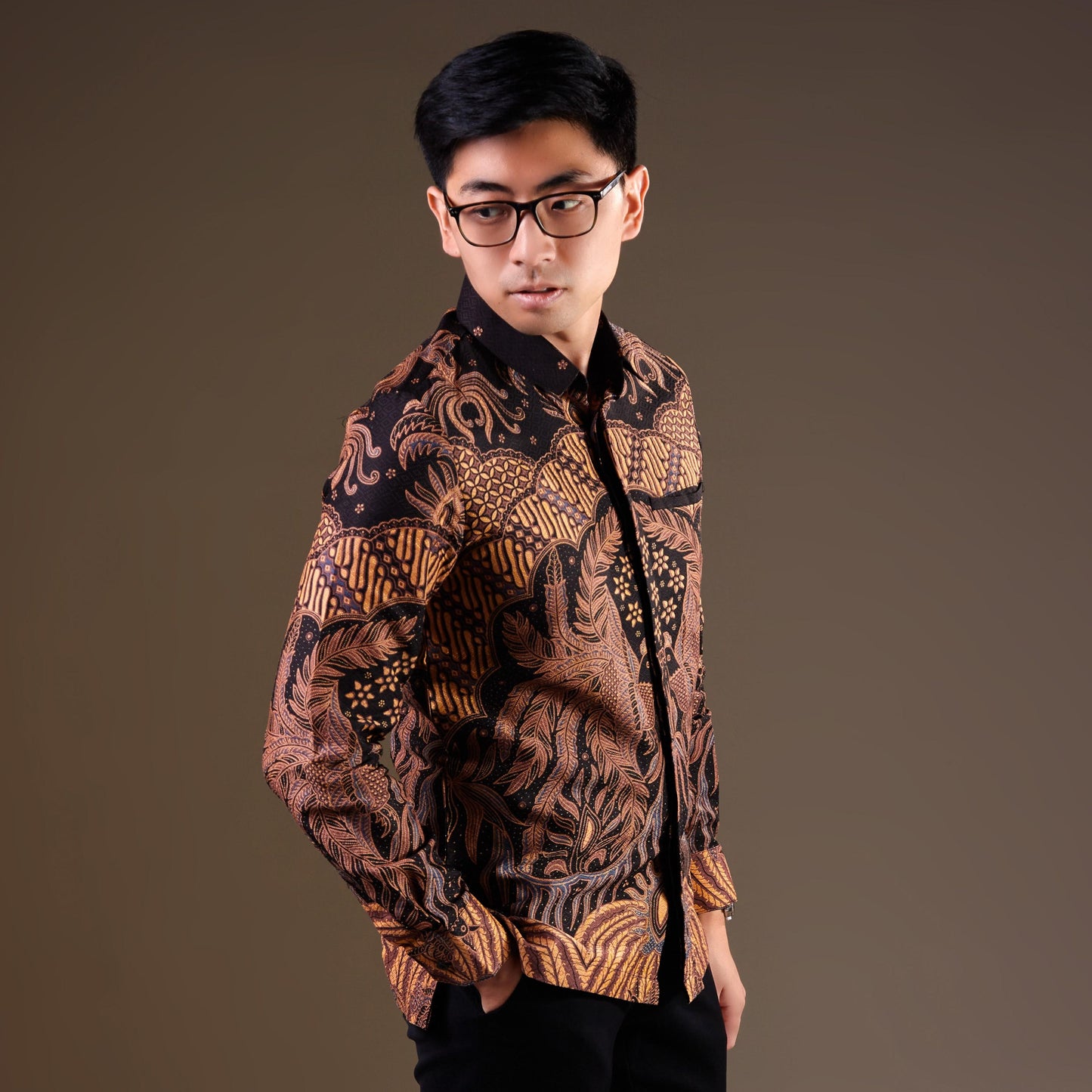 Diamate - Mandalas Premium Men's Long Sleeve Batik Shirt