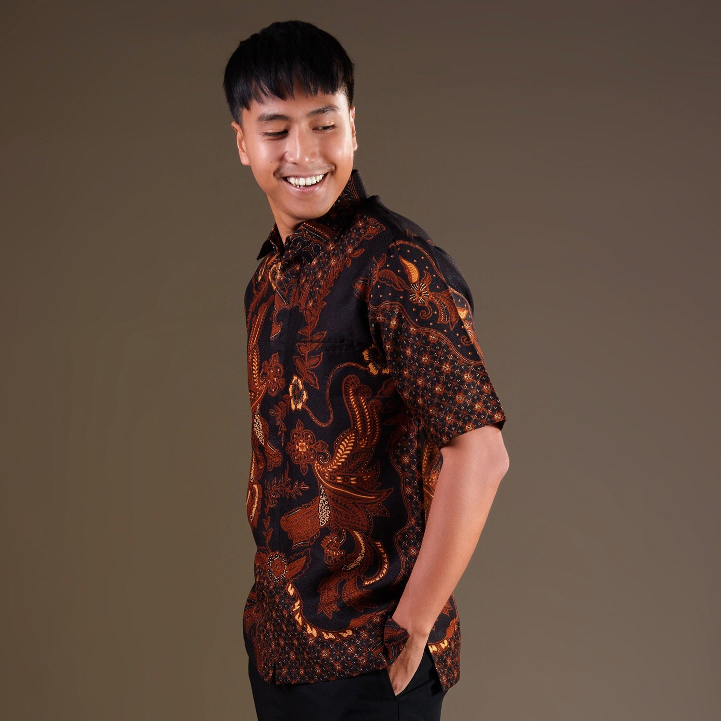 Sangkala - Mandalas Premium Men's Short Sleeve Batik Shirt