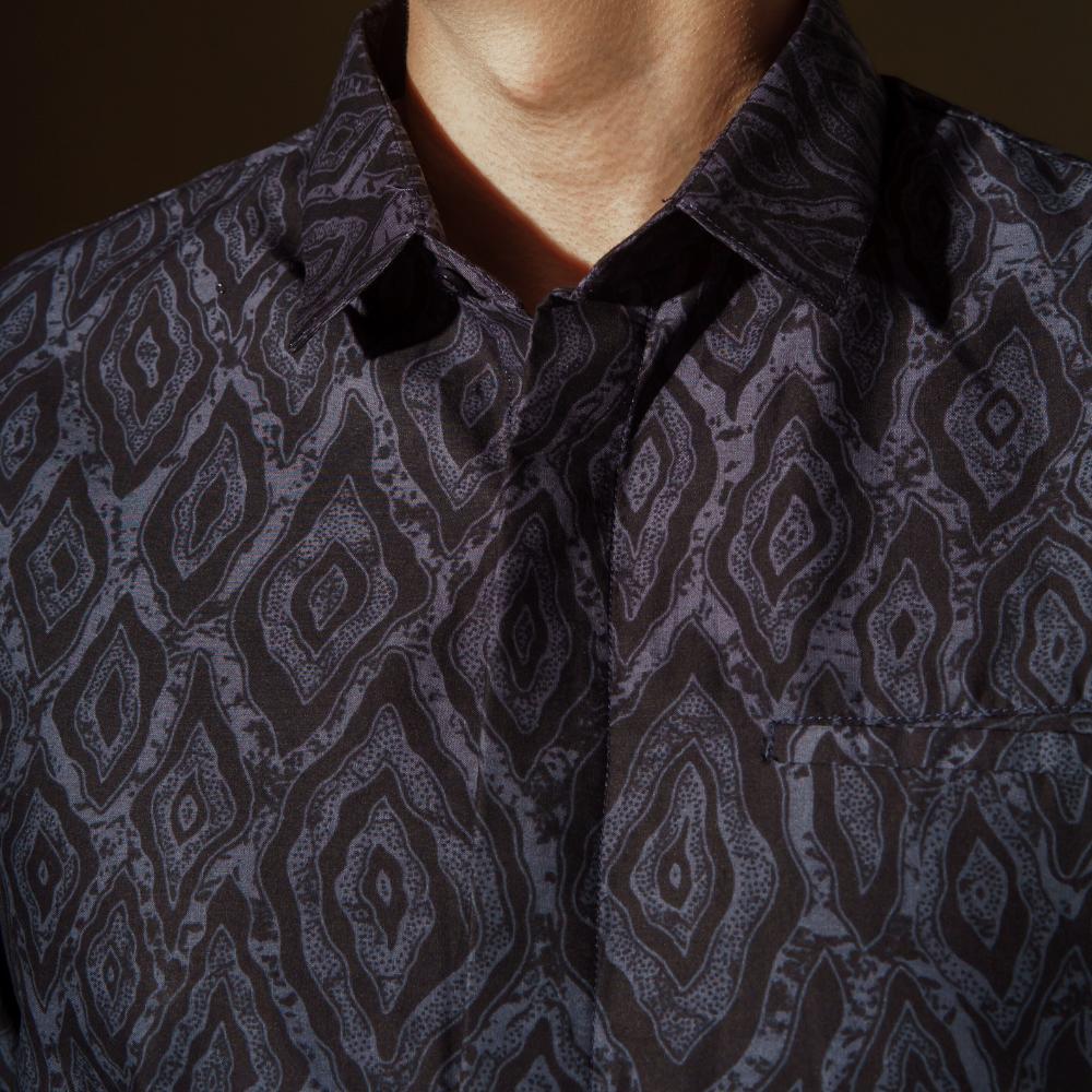 Megaver - Mandalas Premium Men's Long Sleeve Batik Shirt