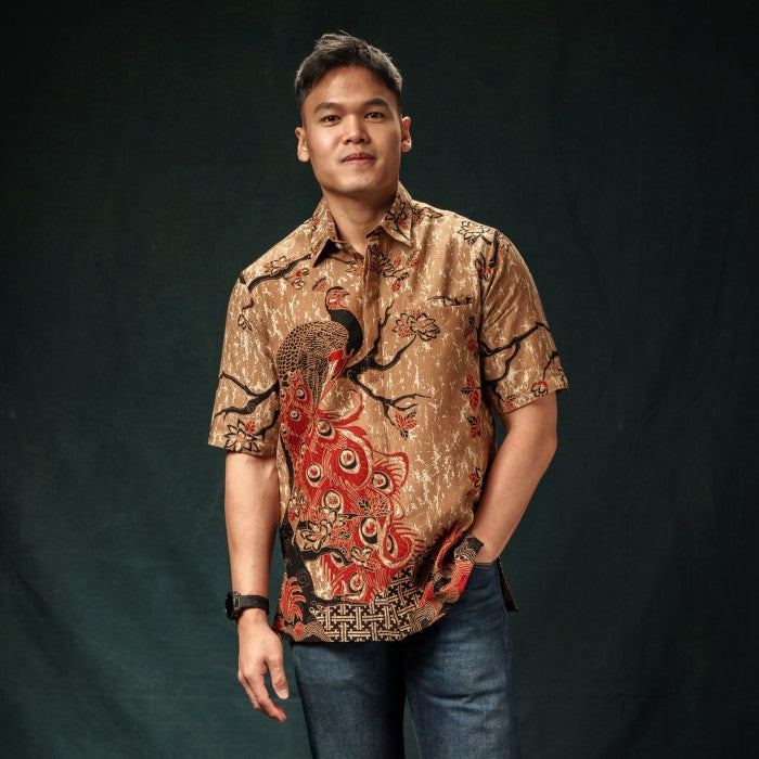Baratit - Mandalas Men's Short Sleeve Batik Shirt