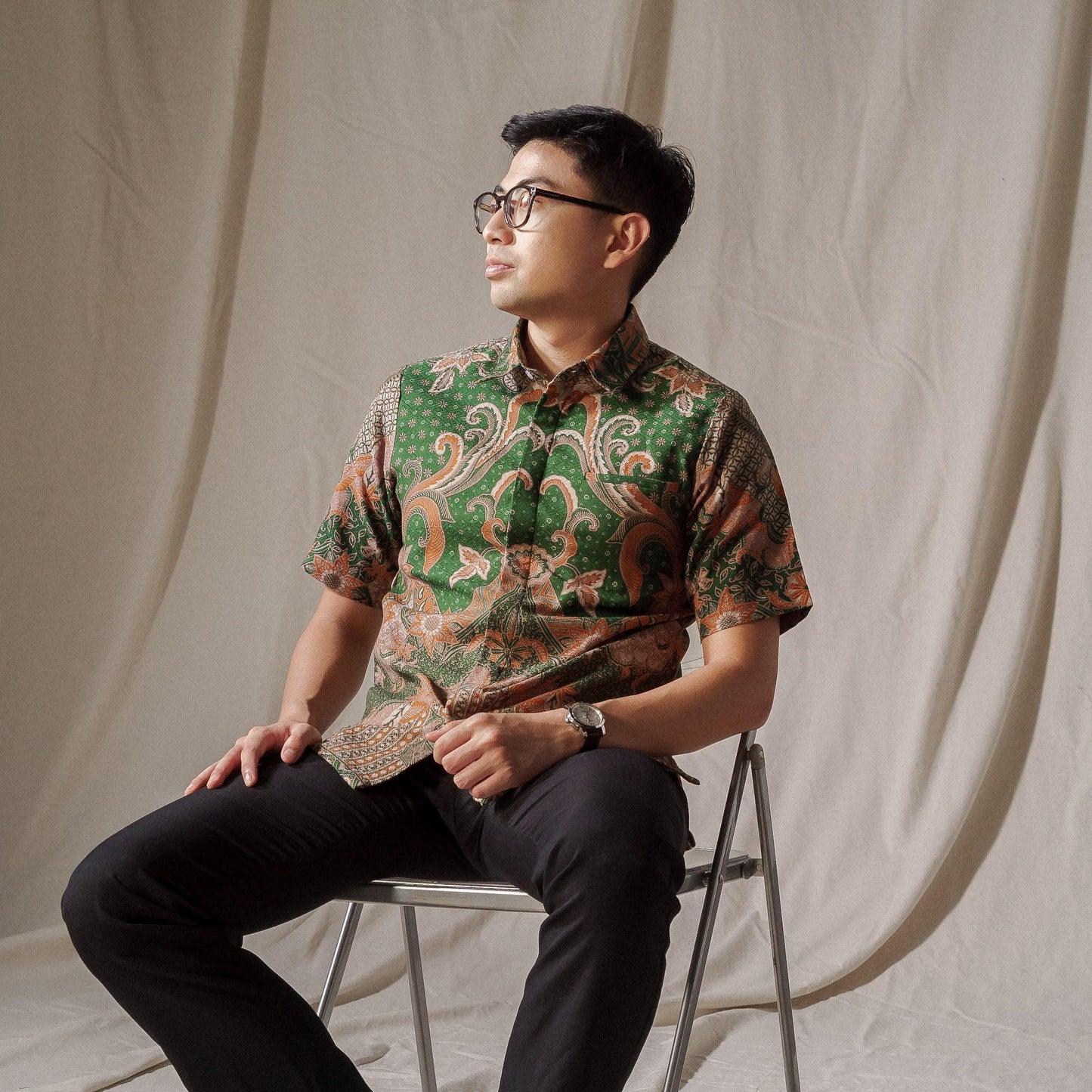 Darsagro - Mandalas Premium Men's Short Sleeve Batik Shirt