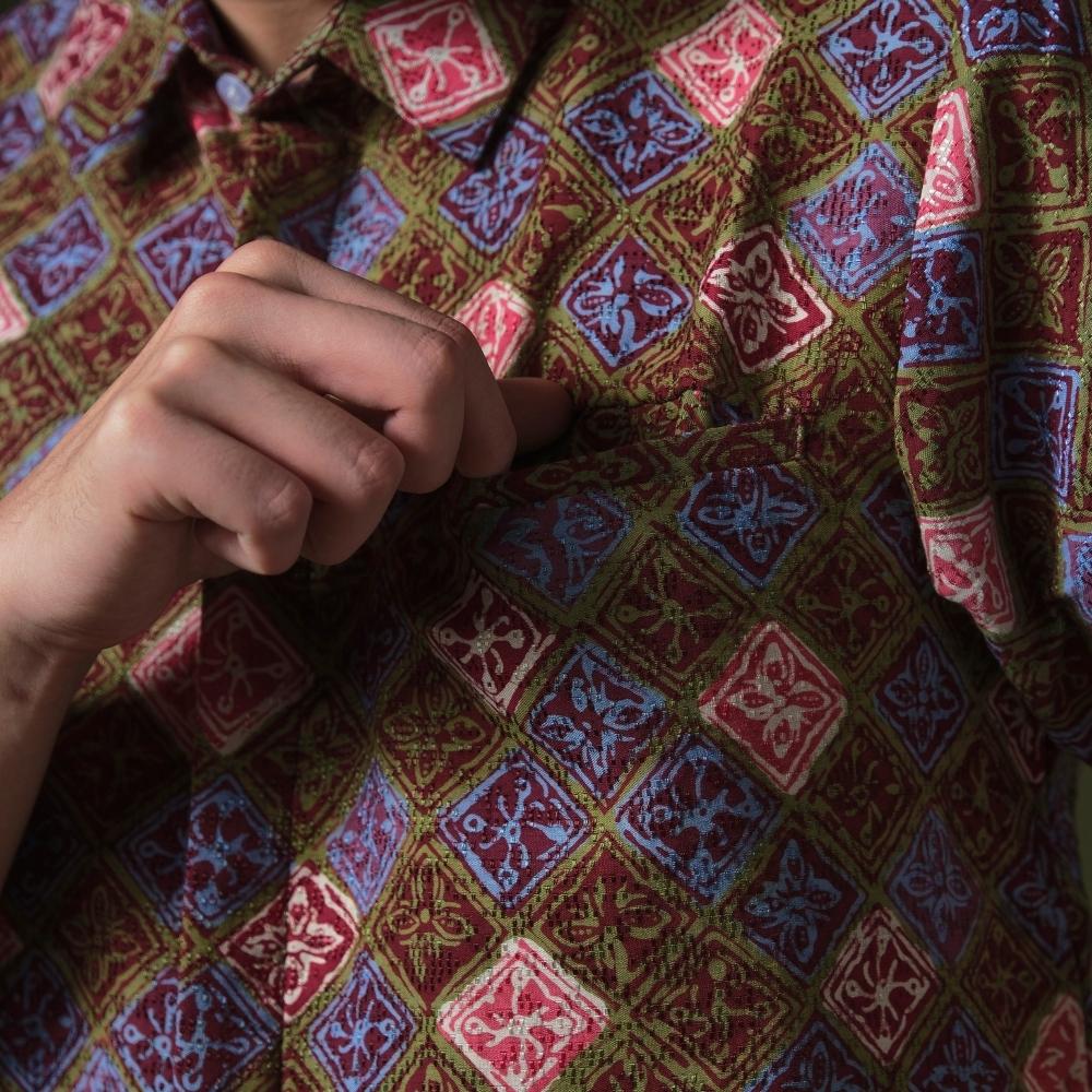 Kuntoro - Mandalas Premium Men's Short Sleeve Batik Shirt