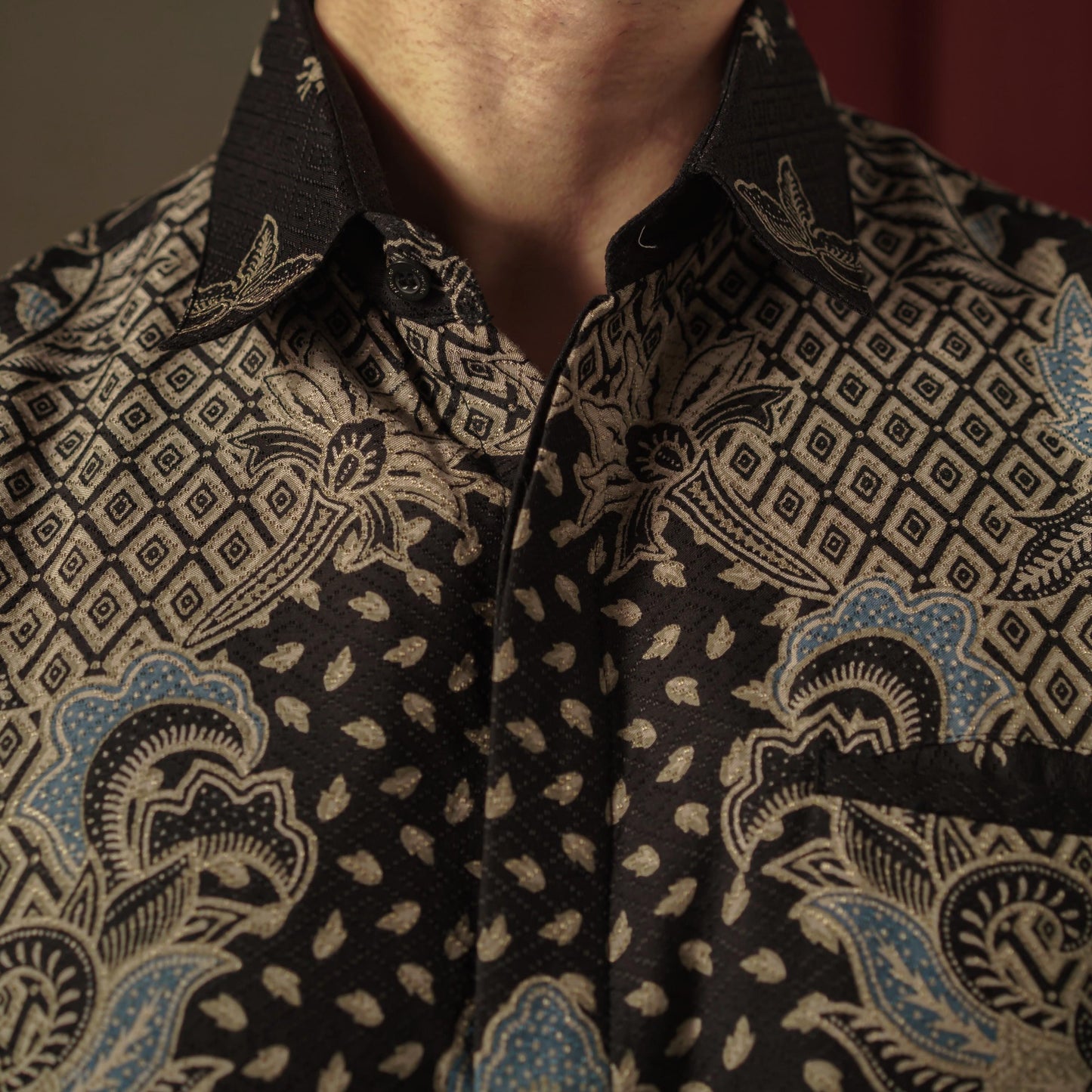 Darsadian - Mandalas Premium Men's Long Sleeve Batik Shirt