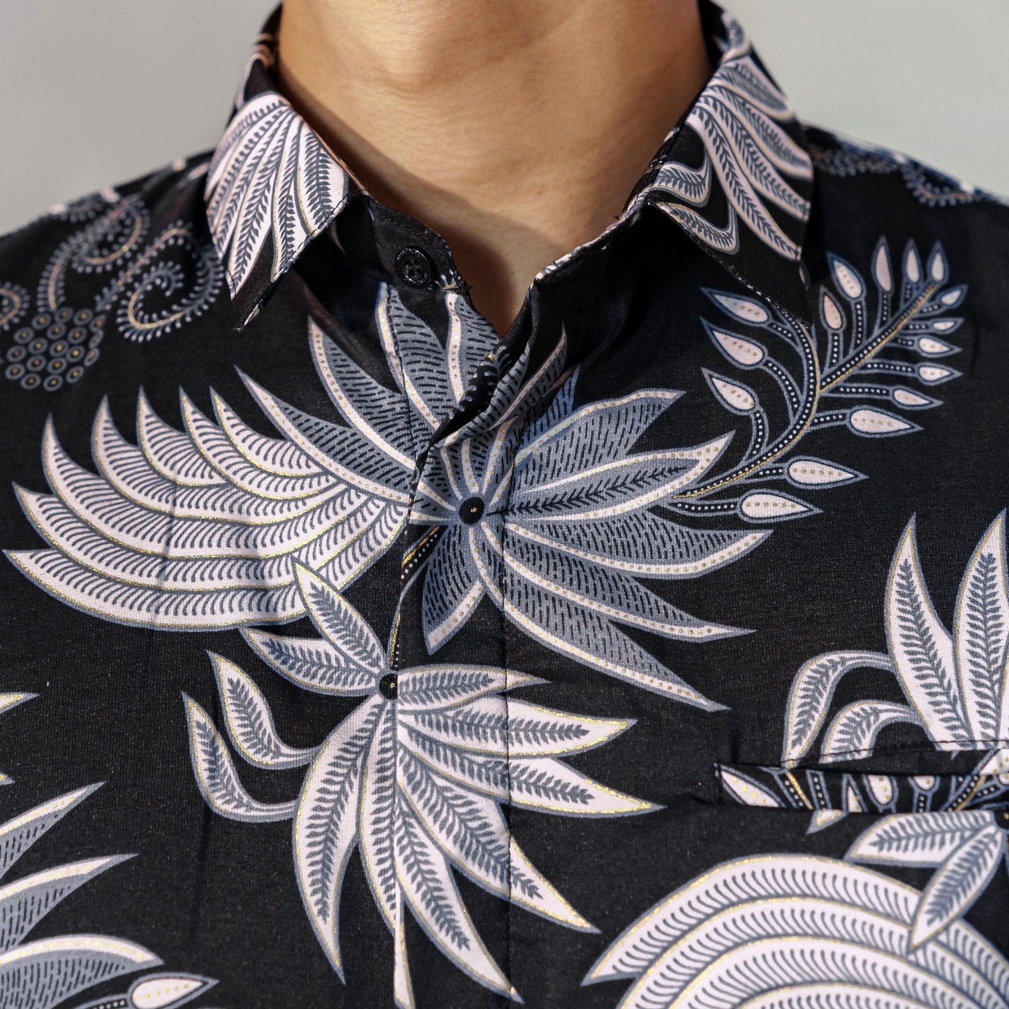 Senja - Mandalas Premium Men's Short Sleeve Batik Shirt